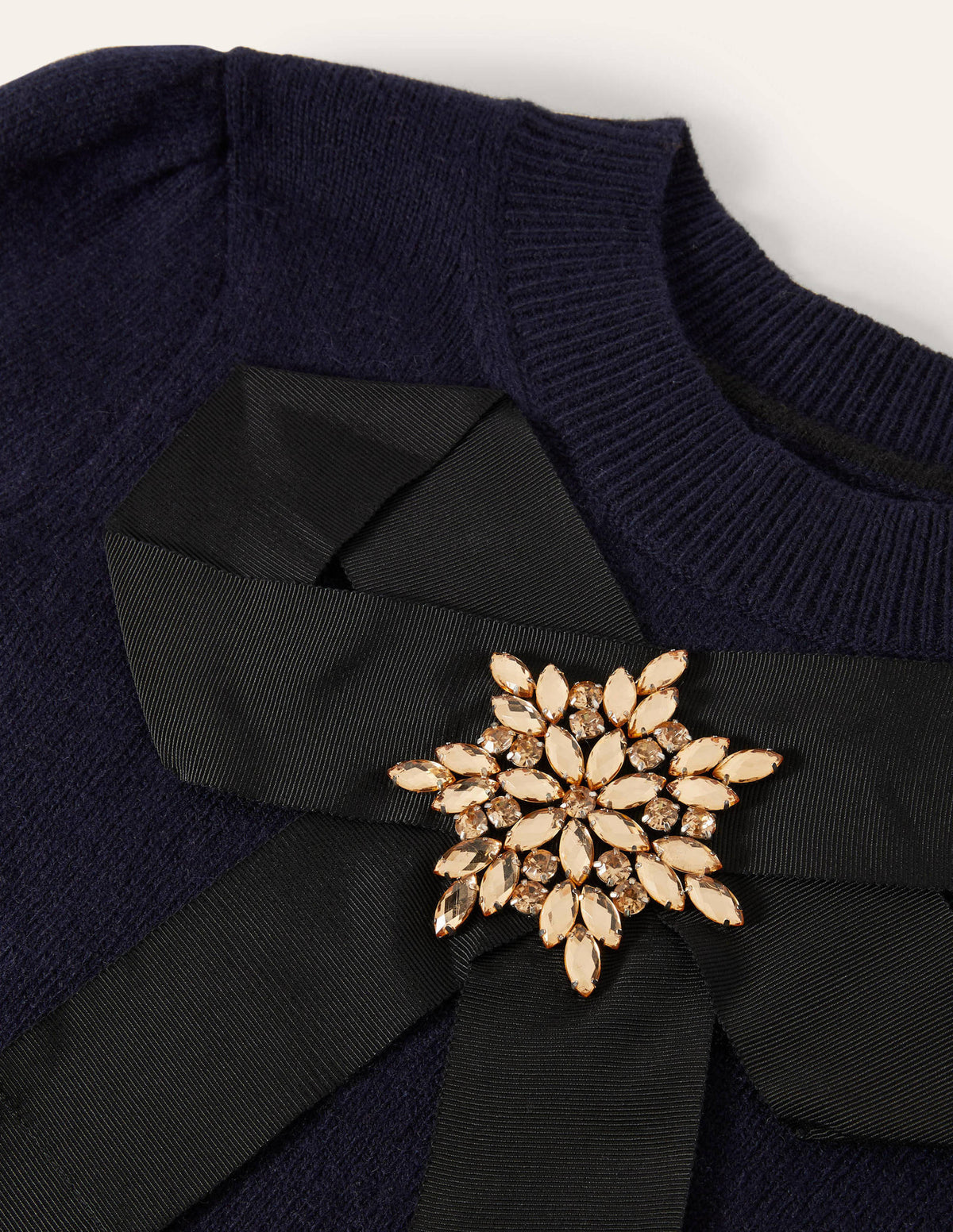 Felicity Embellished Jumper-Navy - Image 5