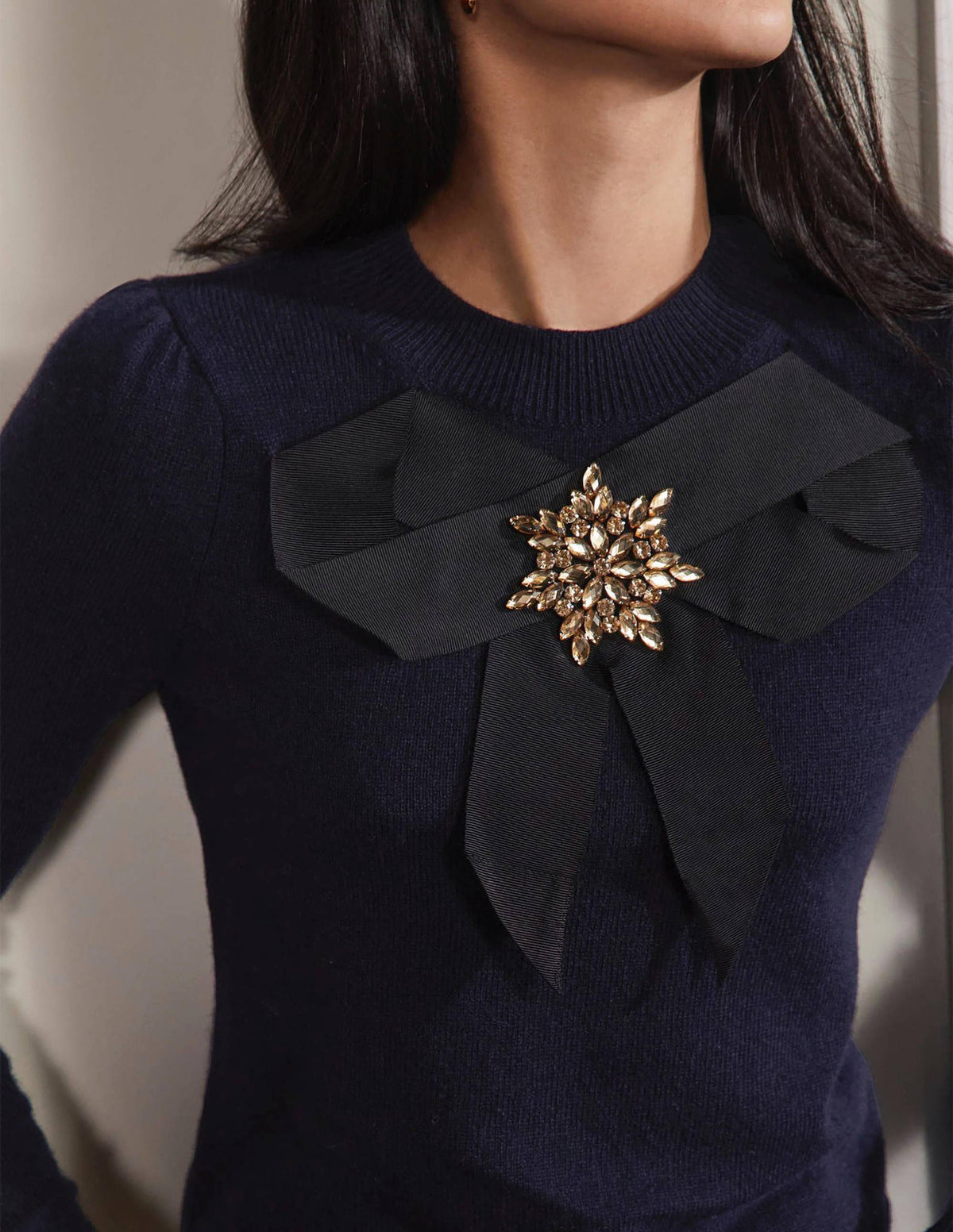 Felicity Embellished Jumper-Navy-2