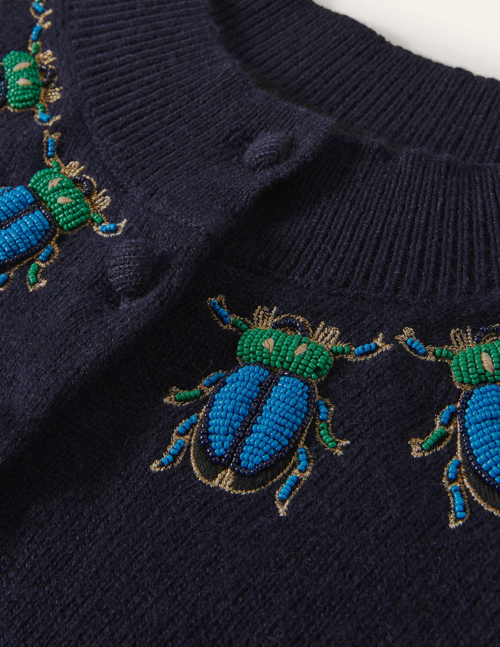 Embellished Cardigan-Navy - Image 5