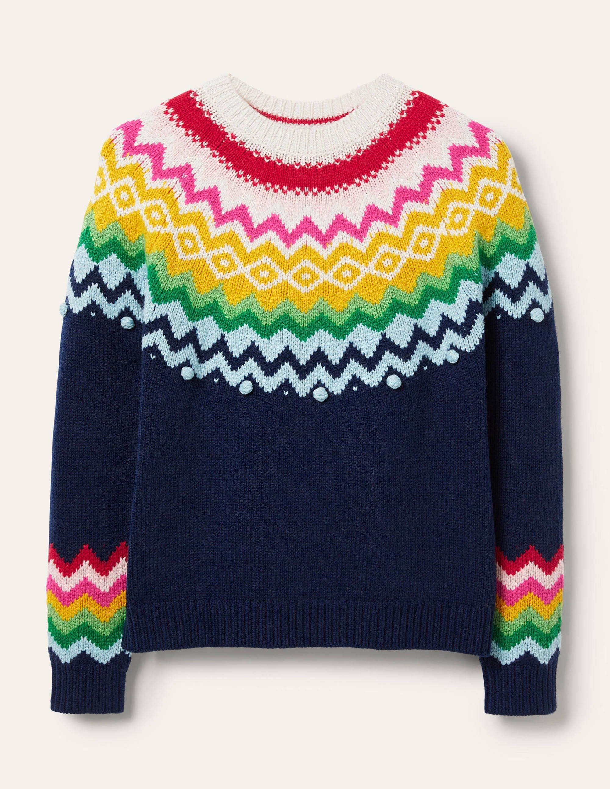 Relaxed Fair Isle Jumper-Starboard Blue - Image 5