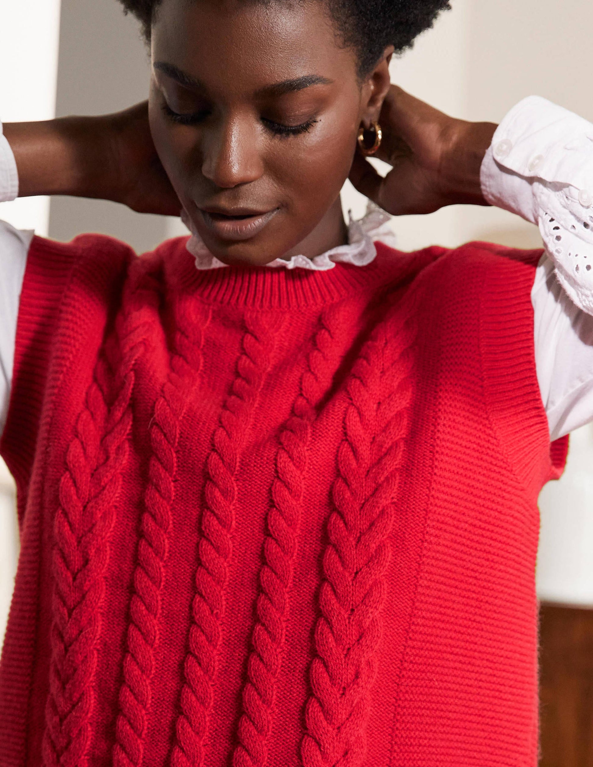 Reena Tank Top-Bright Red-2