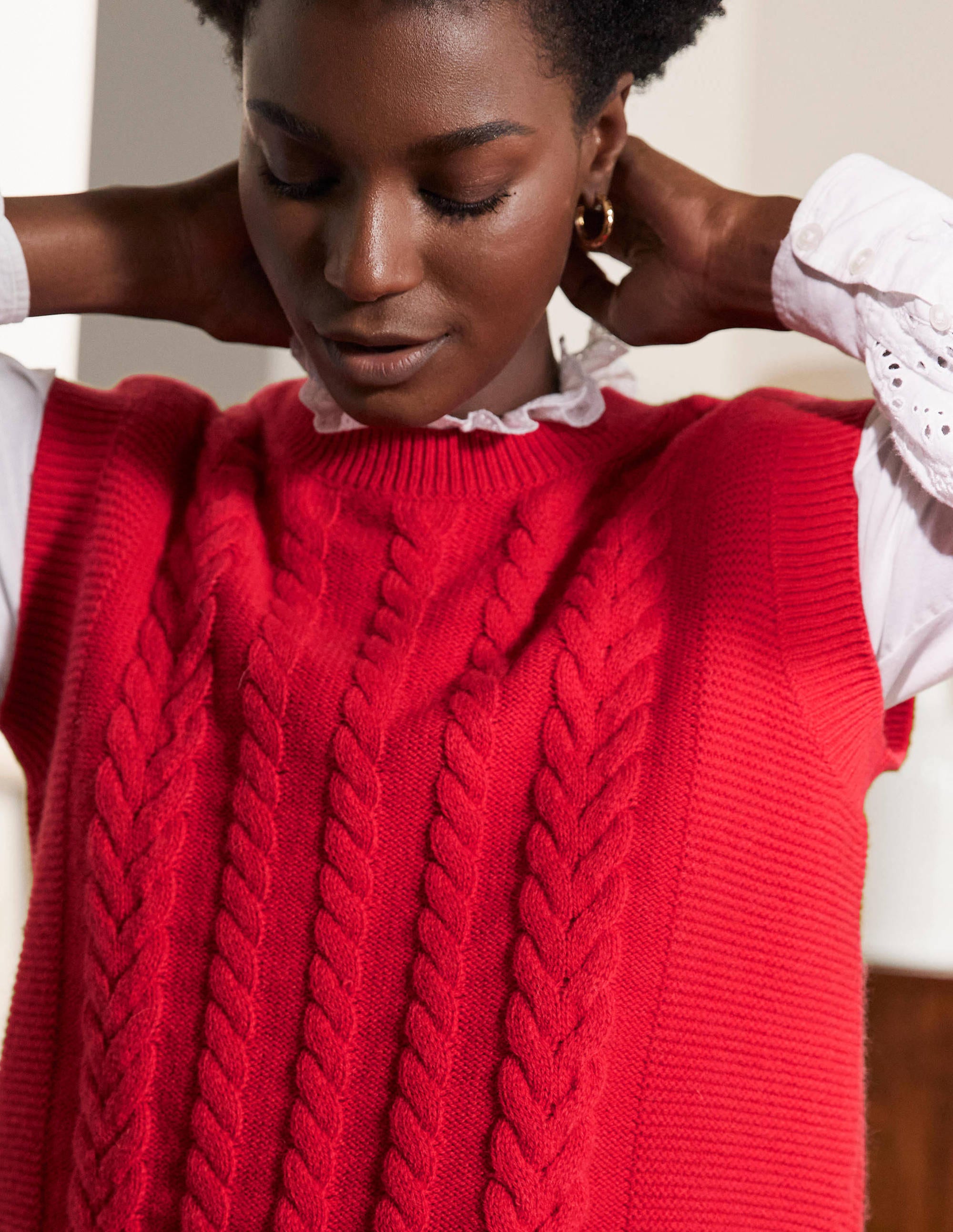 Reena Tank Top-Bright Red - Image 2