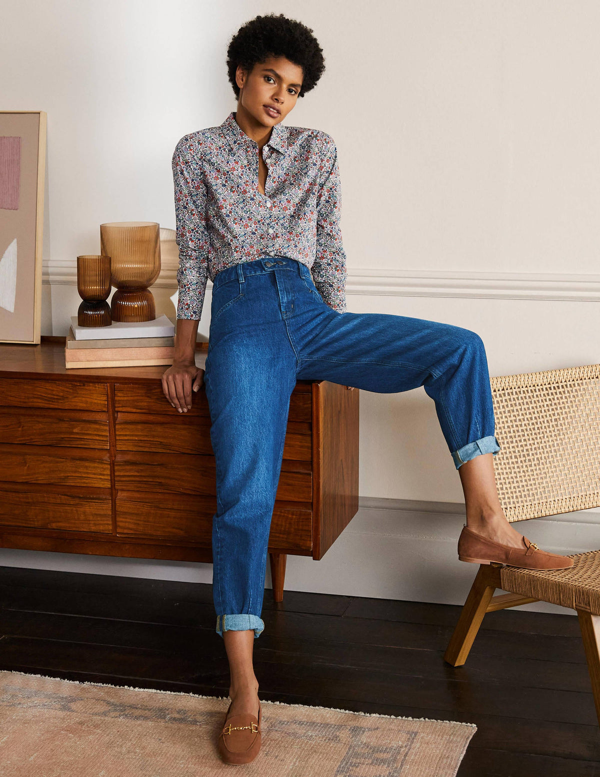 Balloon Leg Jeans-Dark Vintage - Image 5