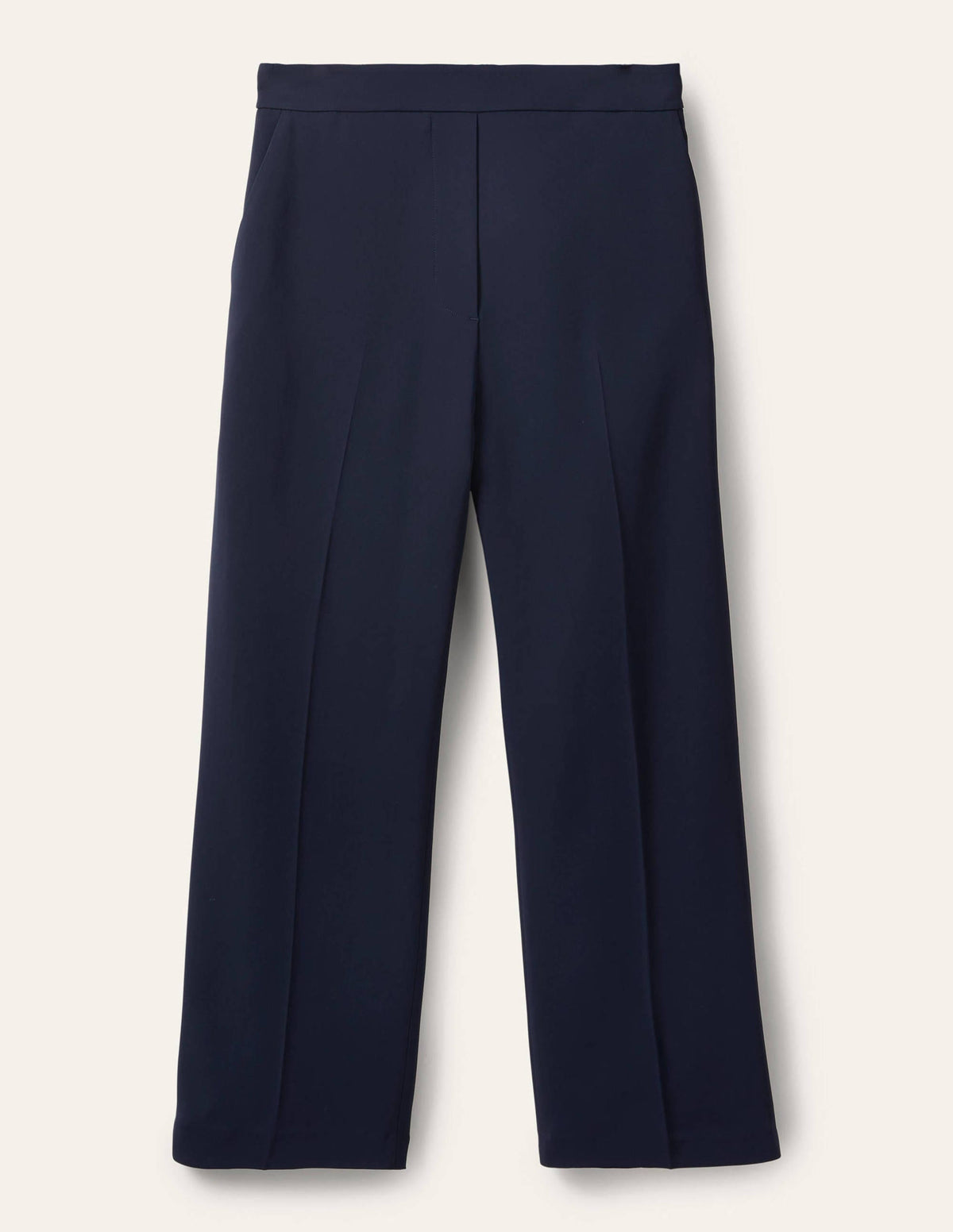 Albemarle Cropped Trousers-Navy - Image 6