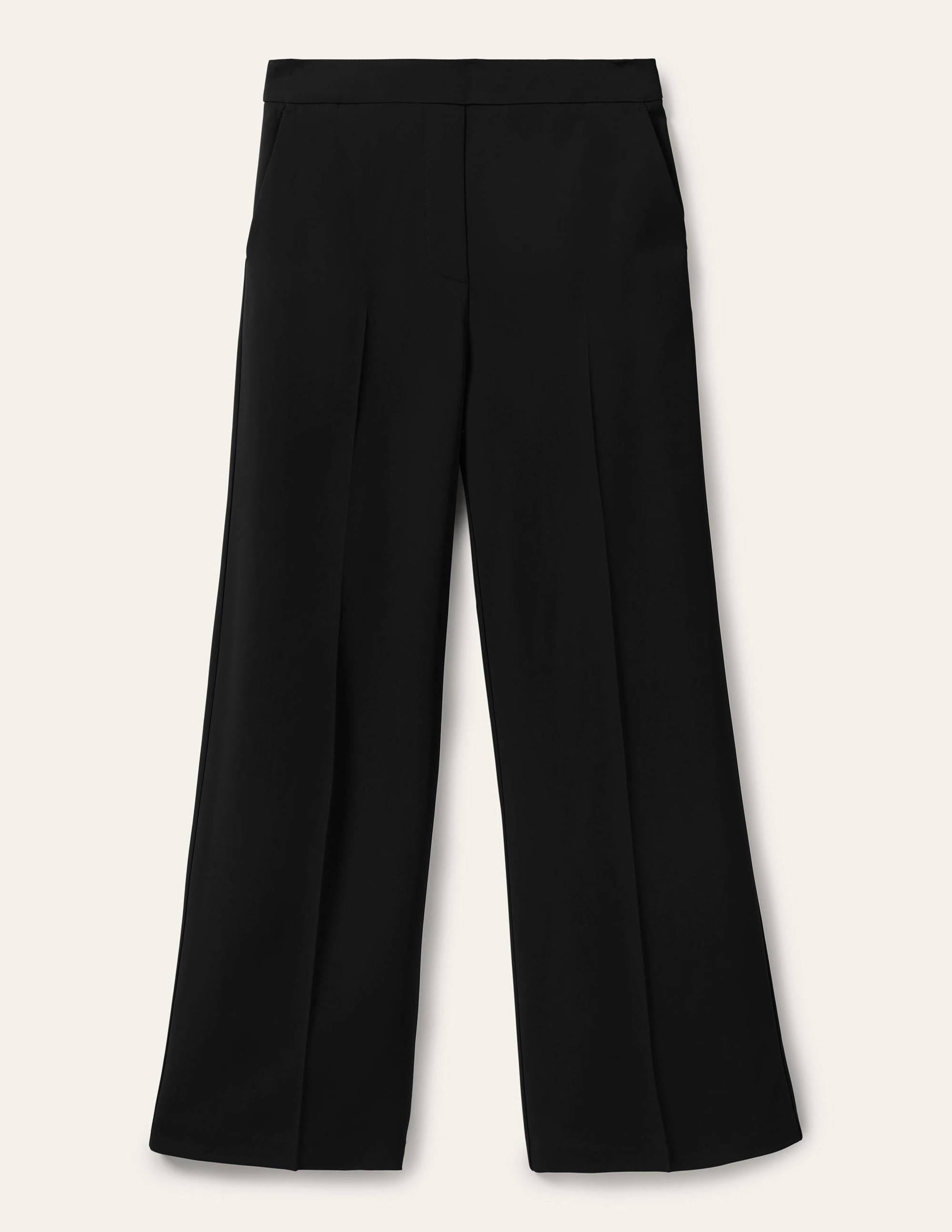 Albemarle Wide Leg Trousers-Black - Image 6