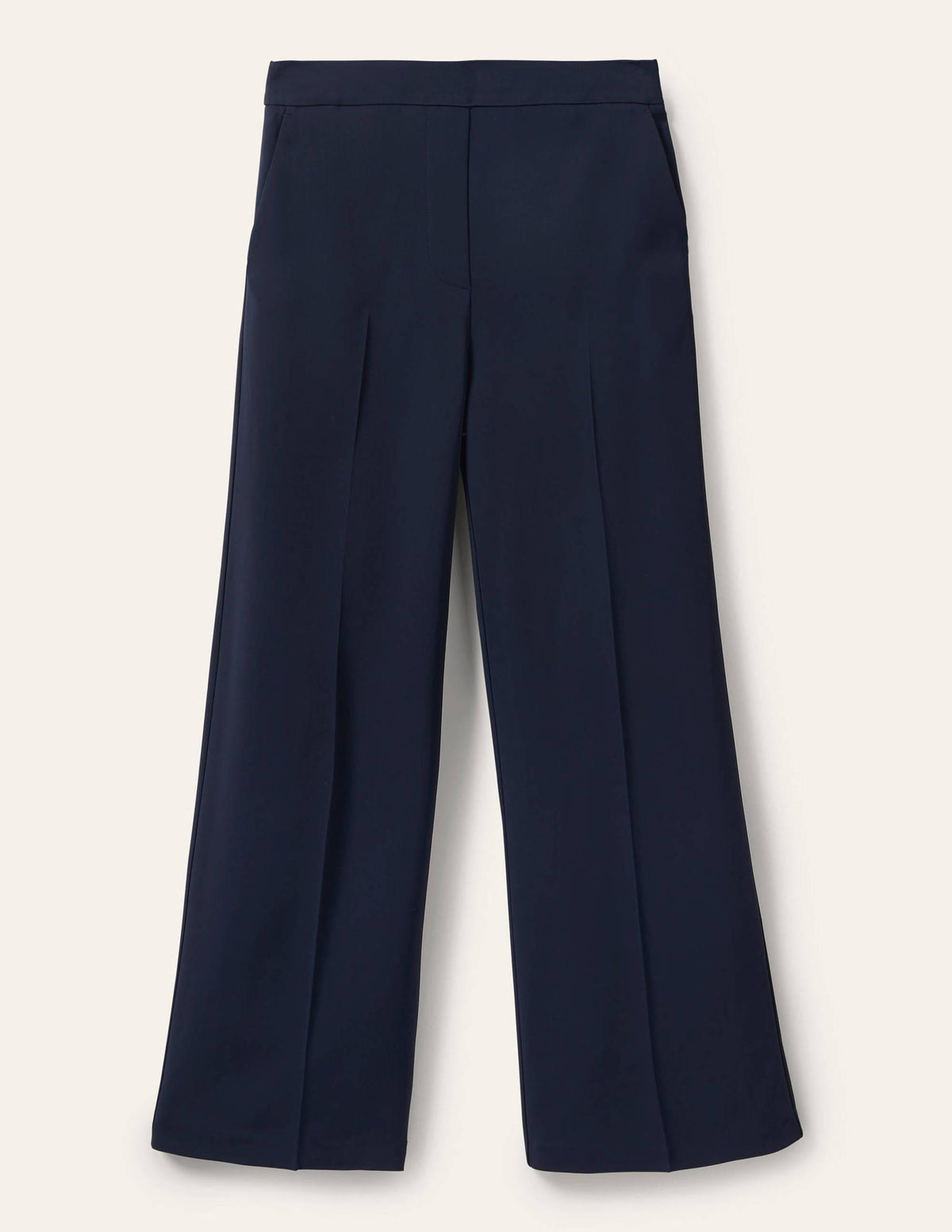 Albemarle Wide Leg Trousers-Navy - Image 5