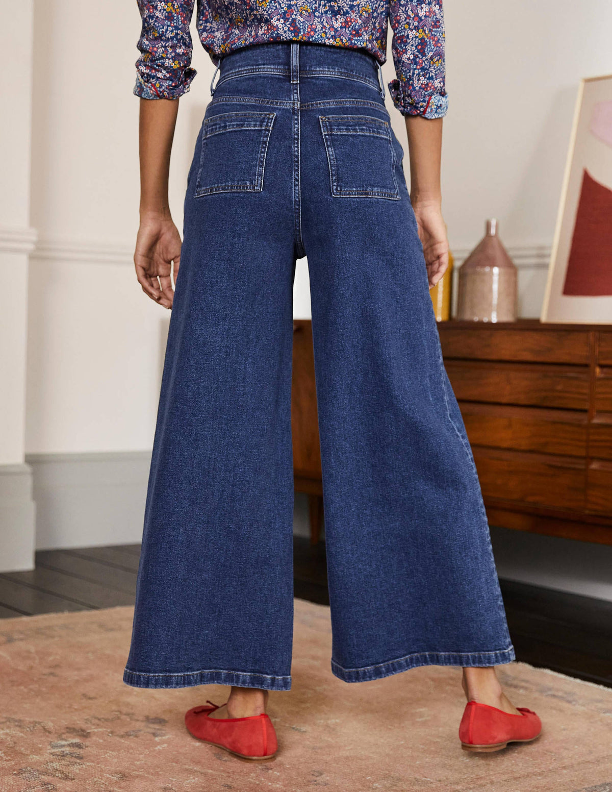 Wide Leg Denim Culottes-Mid Vintage-2