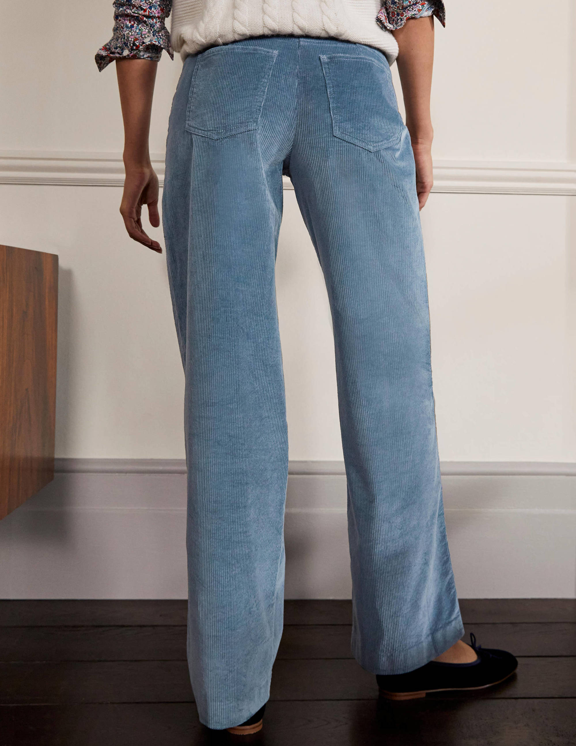 Alexia Cord Trousers-Airforce - Image 2