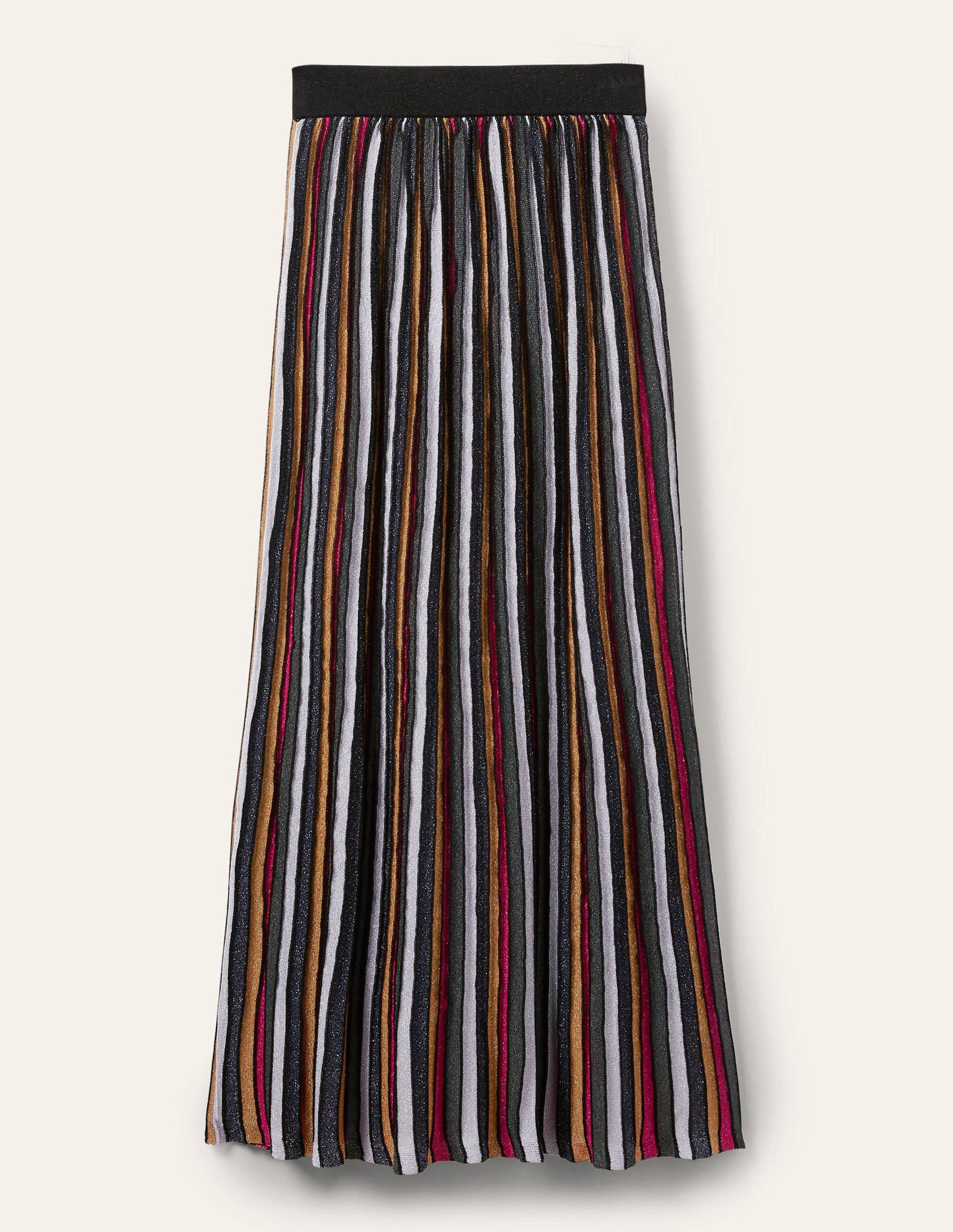 Knitted Party Skirt-Multi Lurex Stripe-6