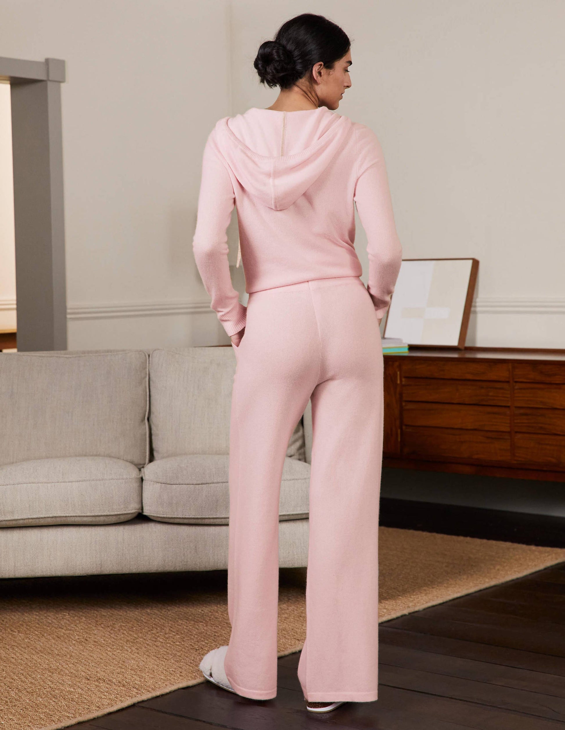 Cashmere Knit Lounge Joggers-Milkshake-3