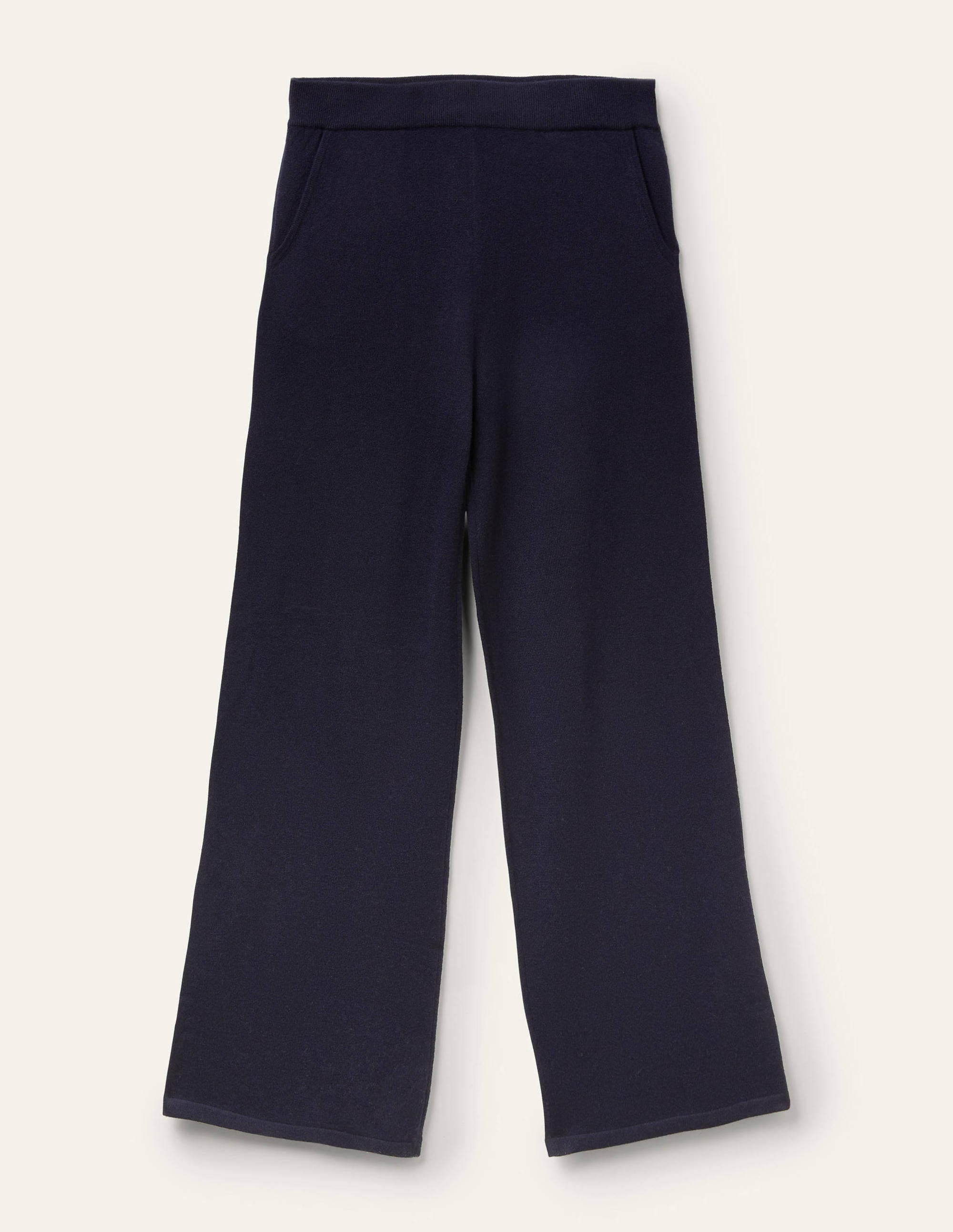 Cashmere Knit Lounge Joggers-Navy - Image 6