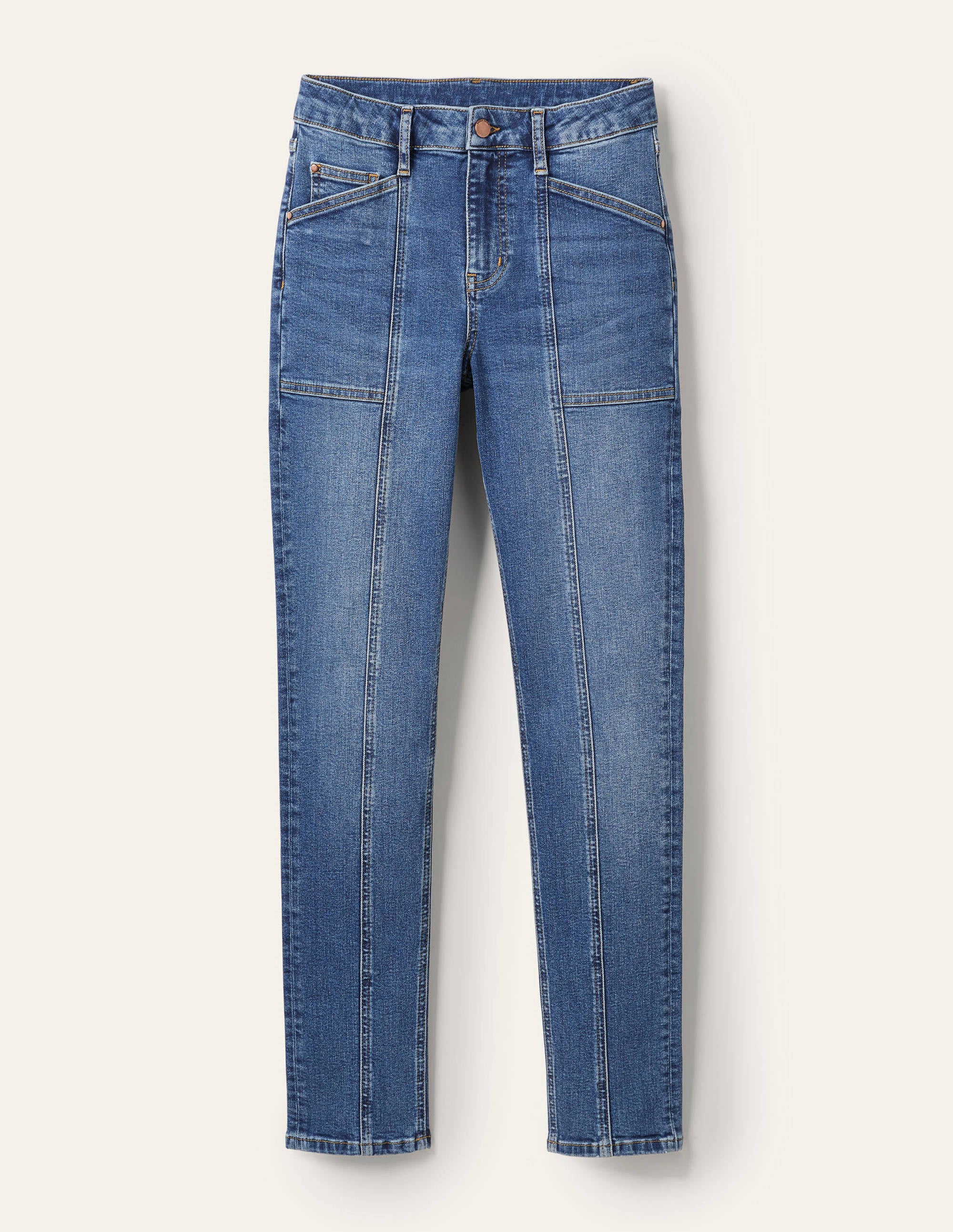 Seam Detail Skinny Jeans-Light Vintage - Image 6