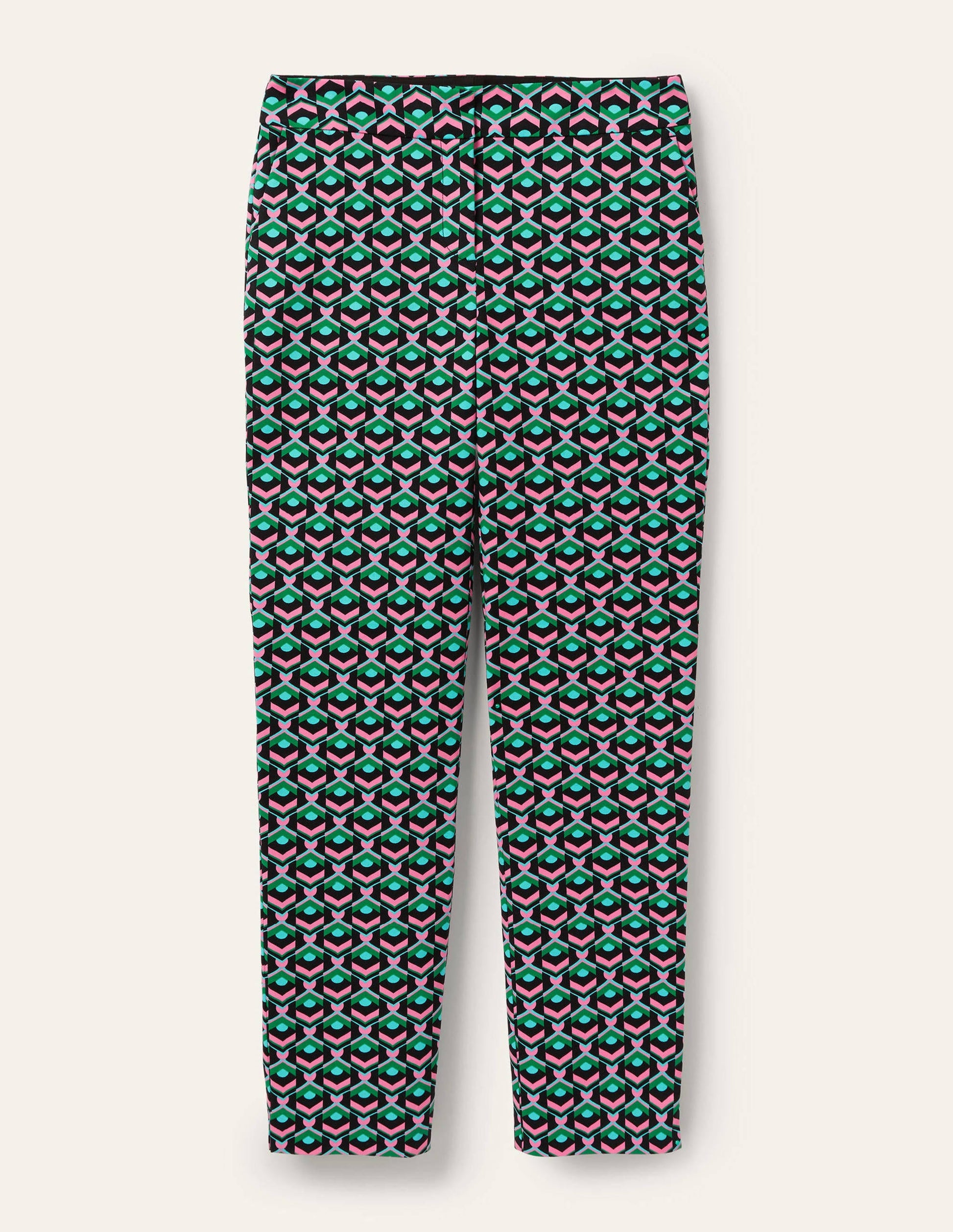 Richmond 7/8 Trouser-Black, Geometric Tile-6