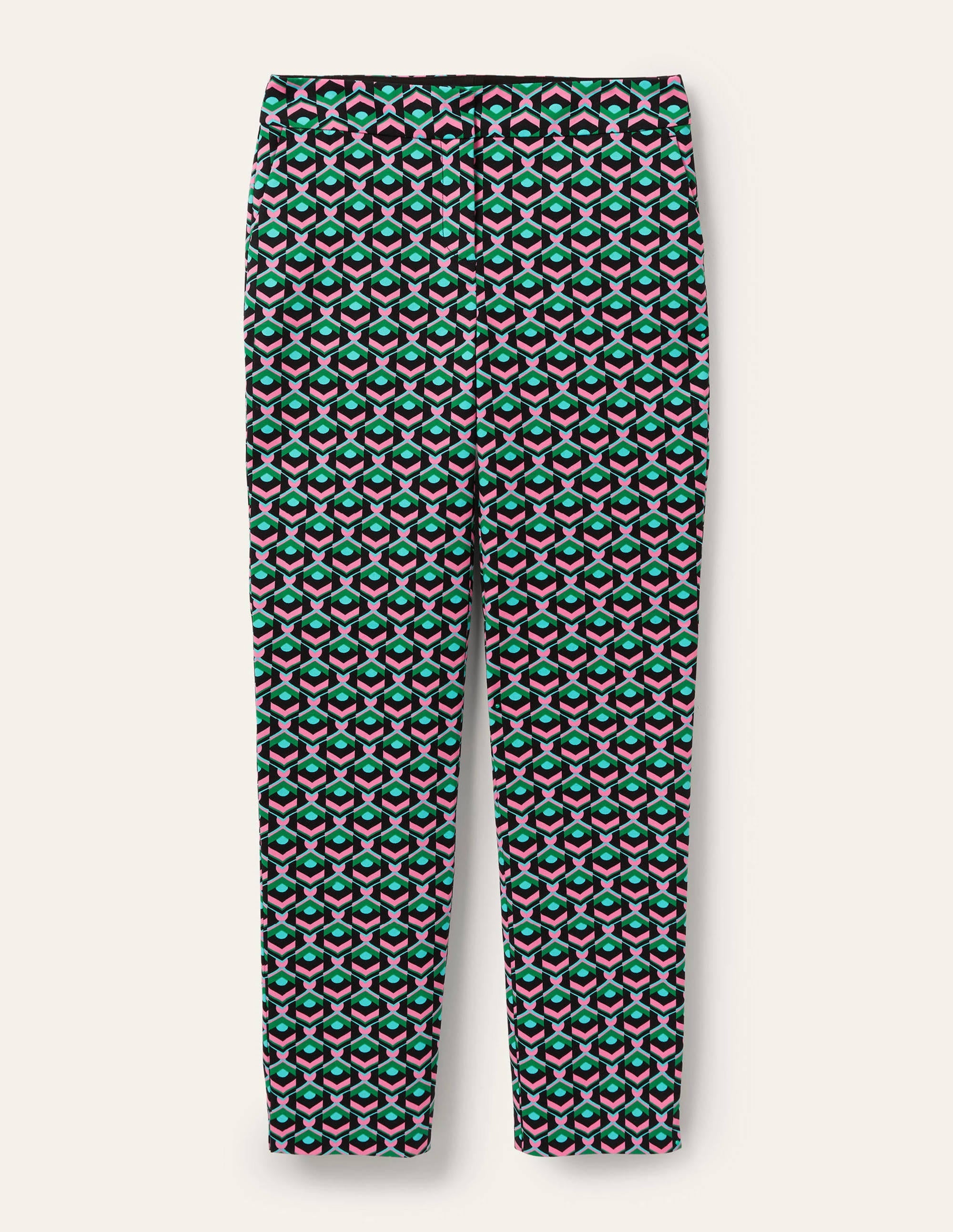 Richmond 7/8 Trouser-Black, Geometric Tile - Image 6