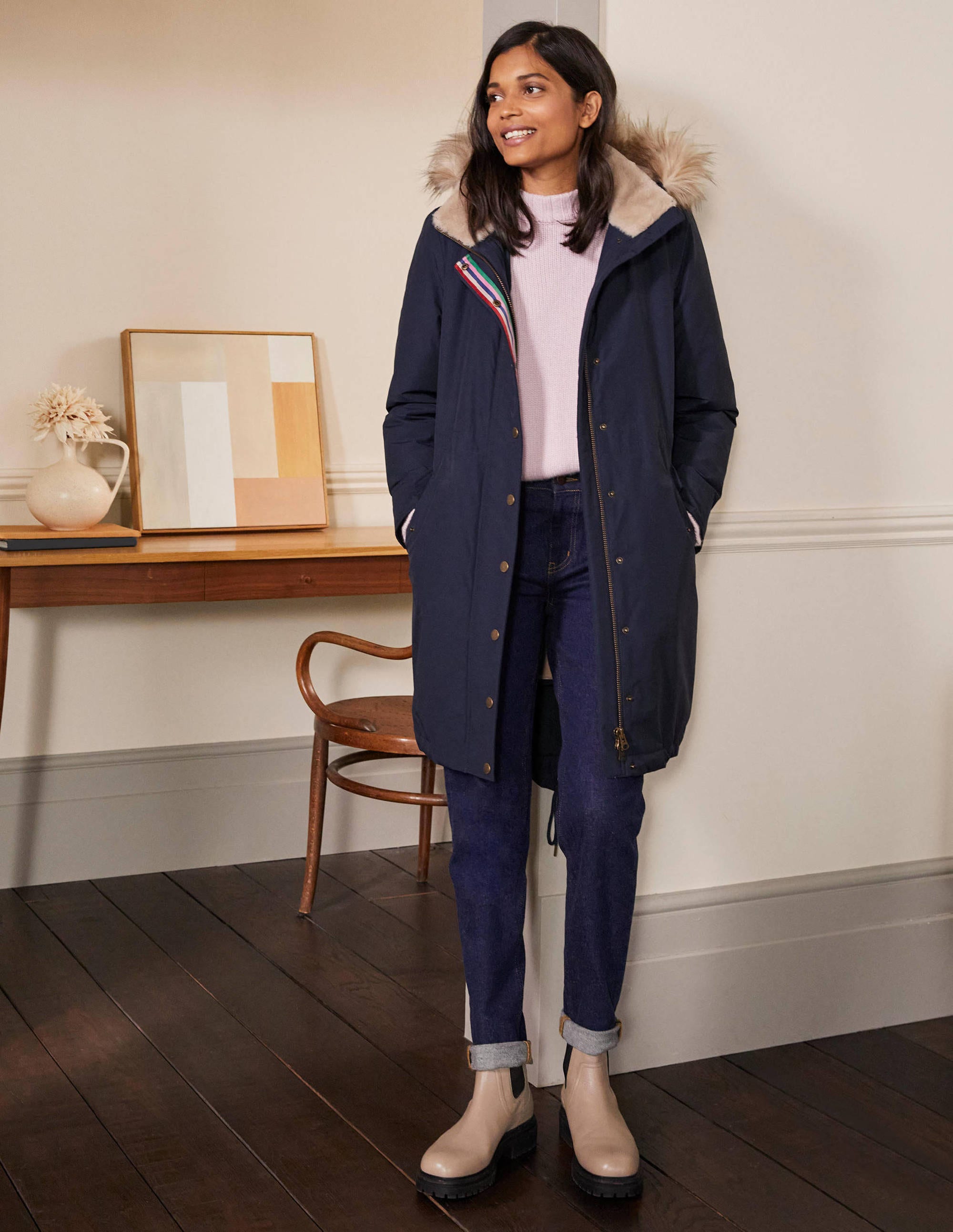 Dunbar Waterproof Parka-Navy - Image 1