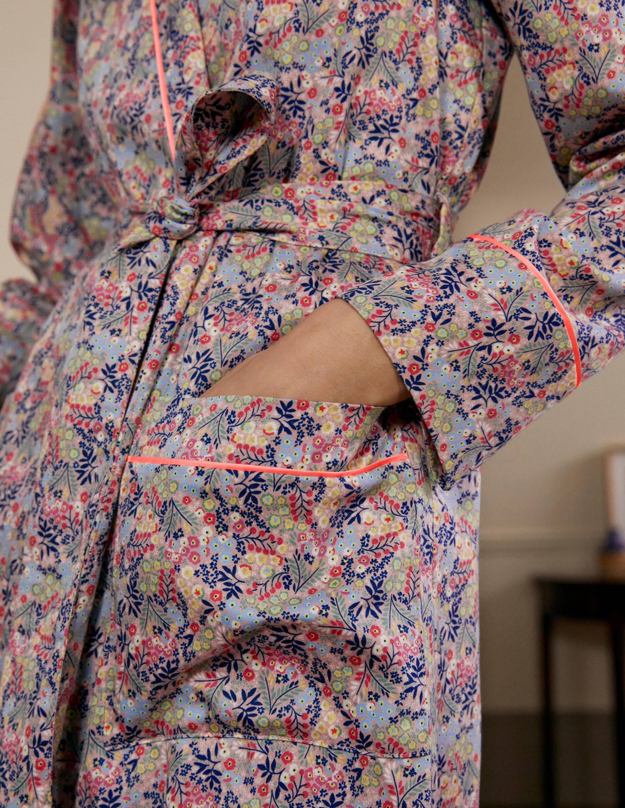Cotton Dressing Gown-Milkshake, Enchanting Forest - Image 1