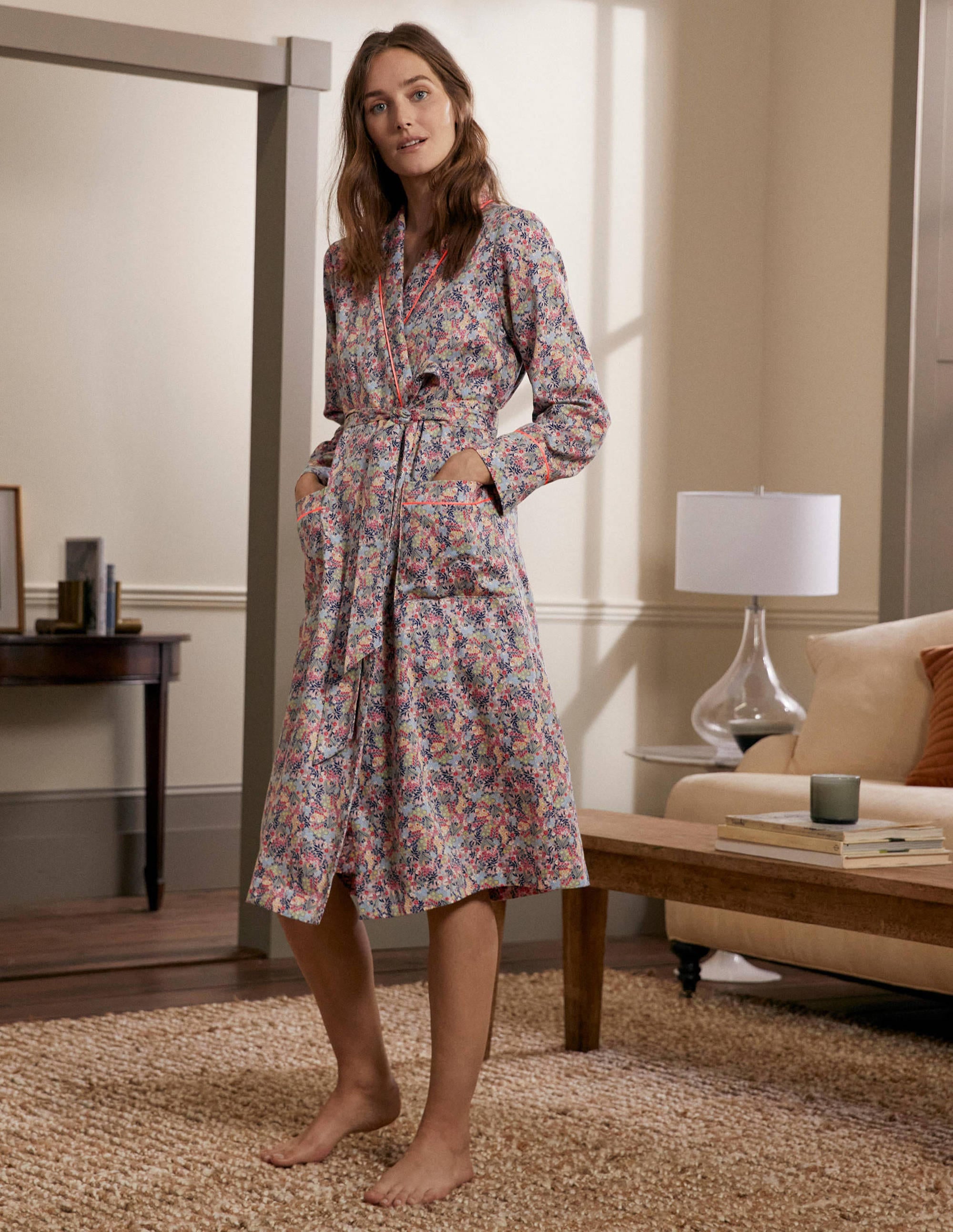 Cotton Dressing Gown-Milkshake, Enchanting Forest - Image 3