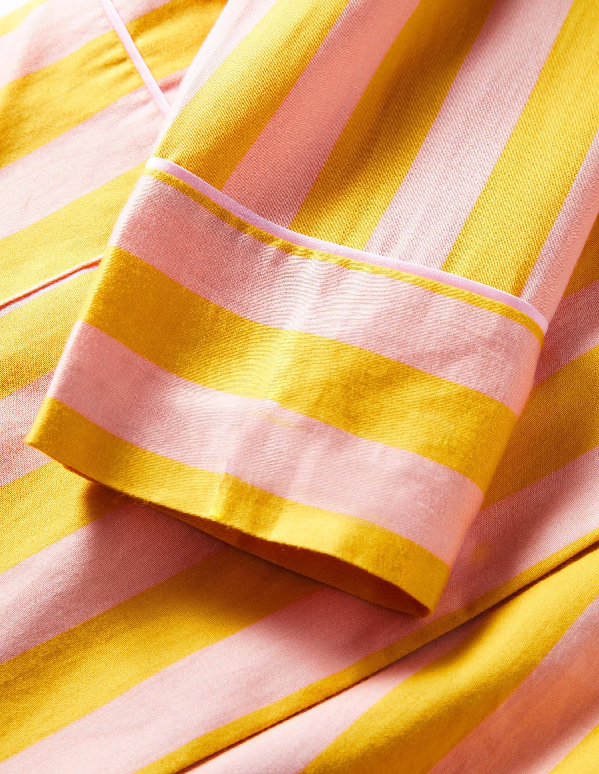 Cotton Dressing Gown-Milkshake and Wasp Stripe-7
