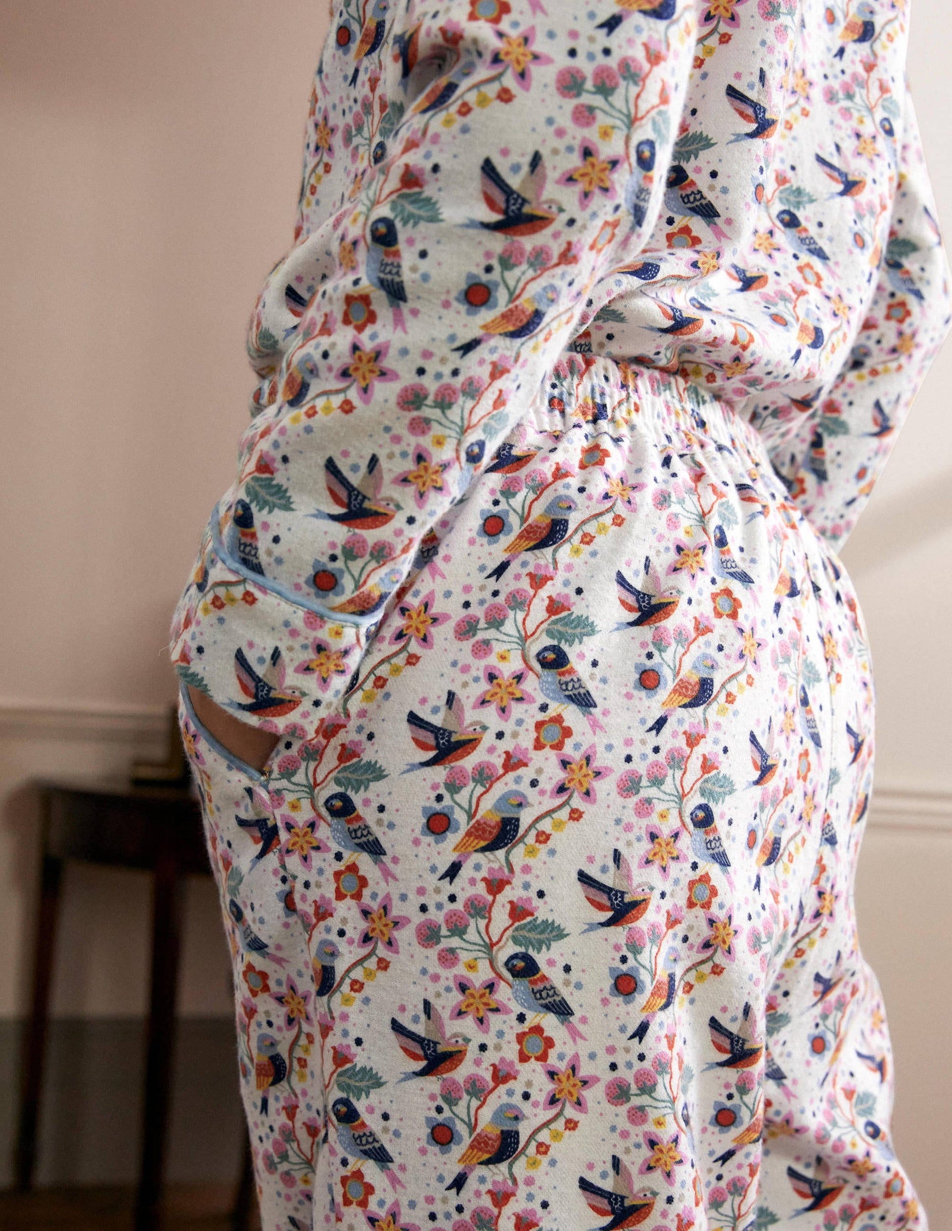 Vanessa Cosy Pyjama Set-Ivory, Pretty Bird-3