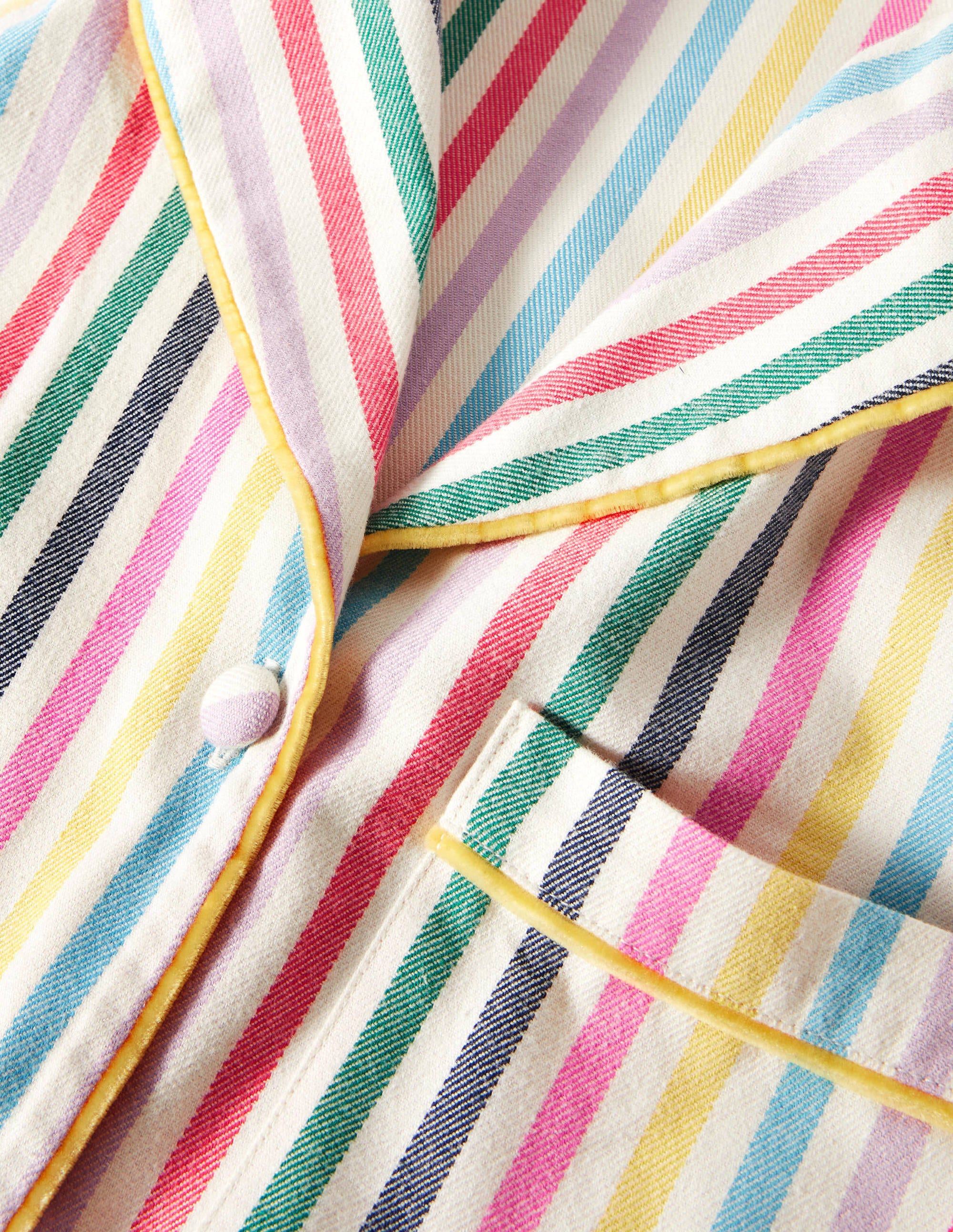 Vanessa Cosy Pyjama Set-Sail Woven Rainbow Stripe - Image 5