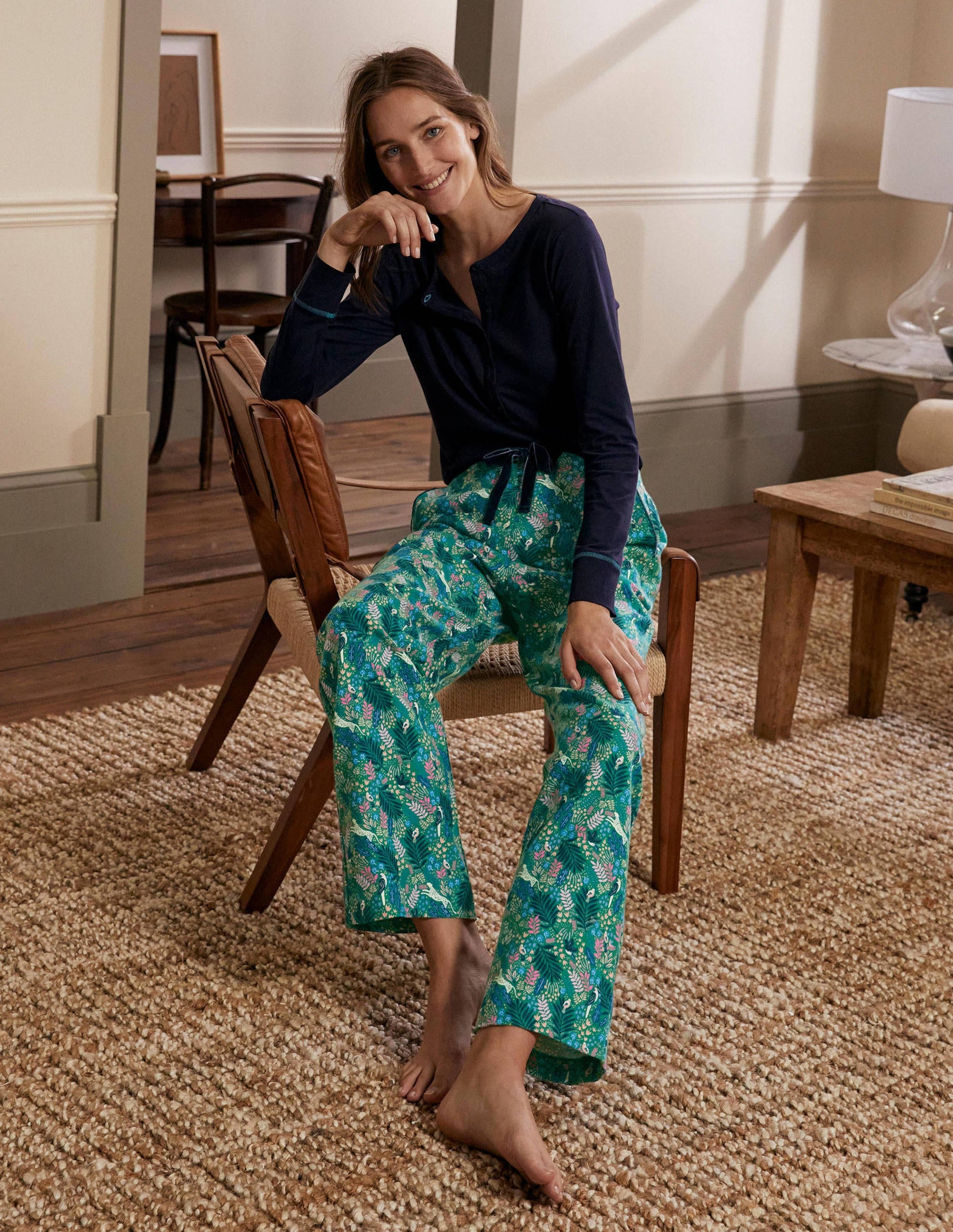 Vanessa Cosy Bottoms-Leafy Green, Jungle Chase-1