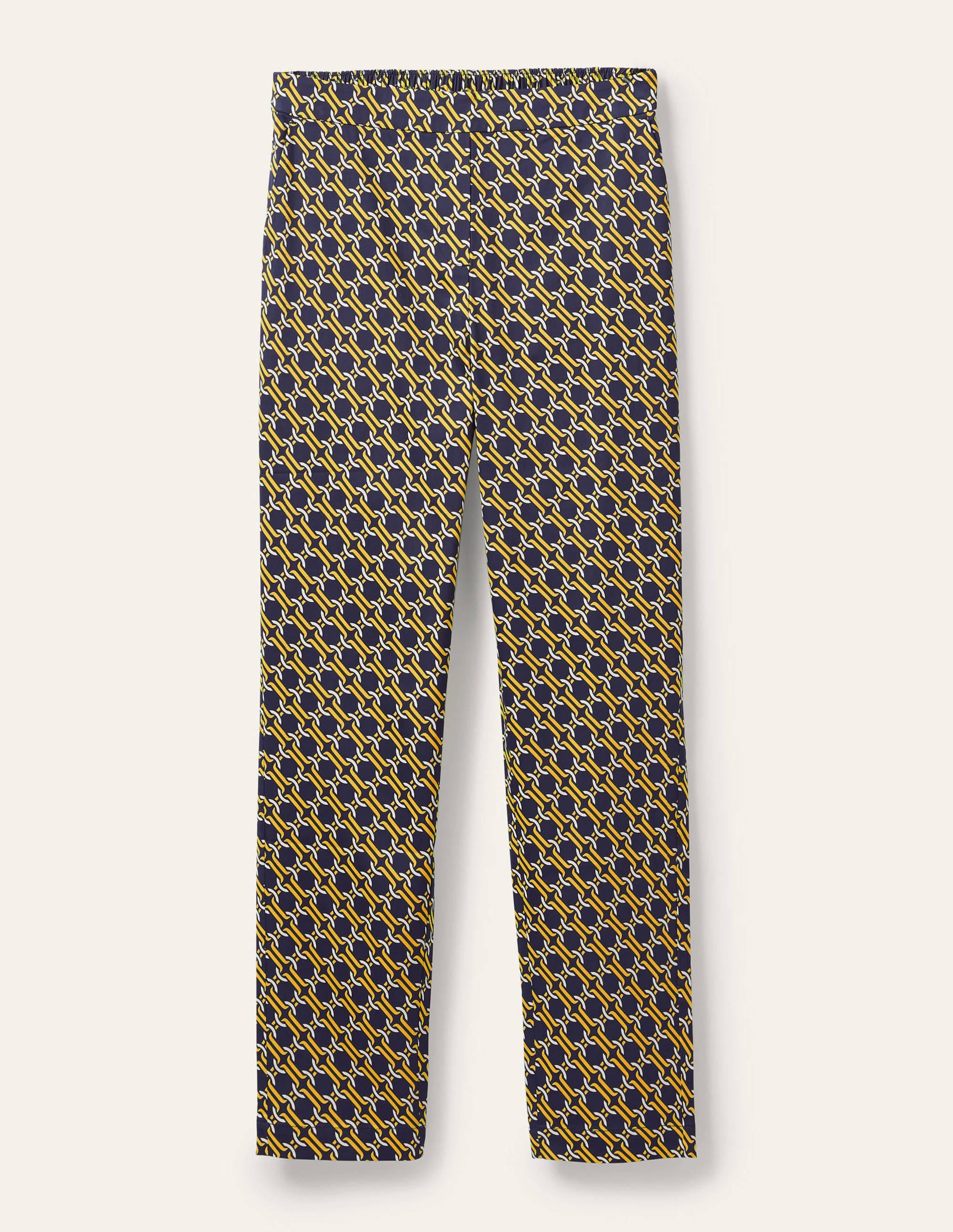 Pull On Trousers-Navy, Chain Geo - Image 7