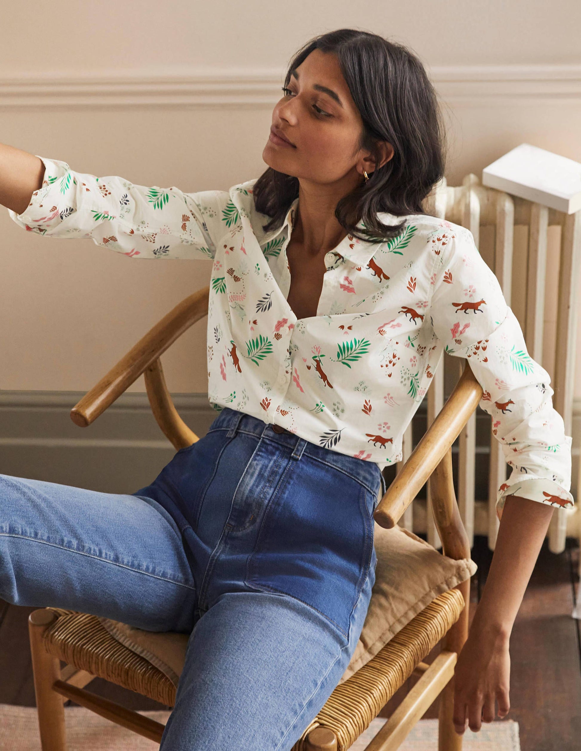 The Cotton Shirt-Ivory, Fox Forest-4