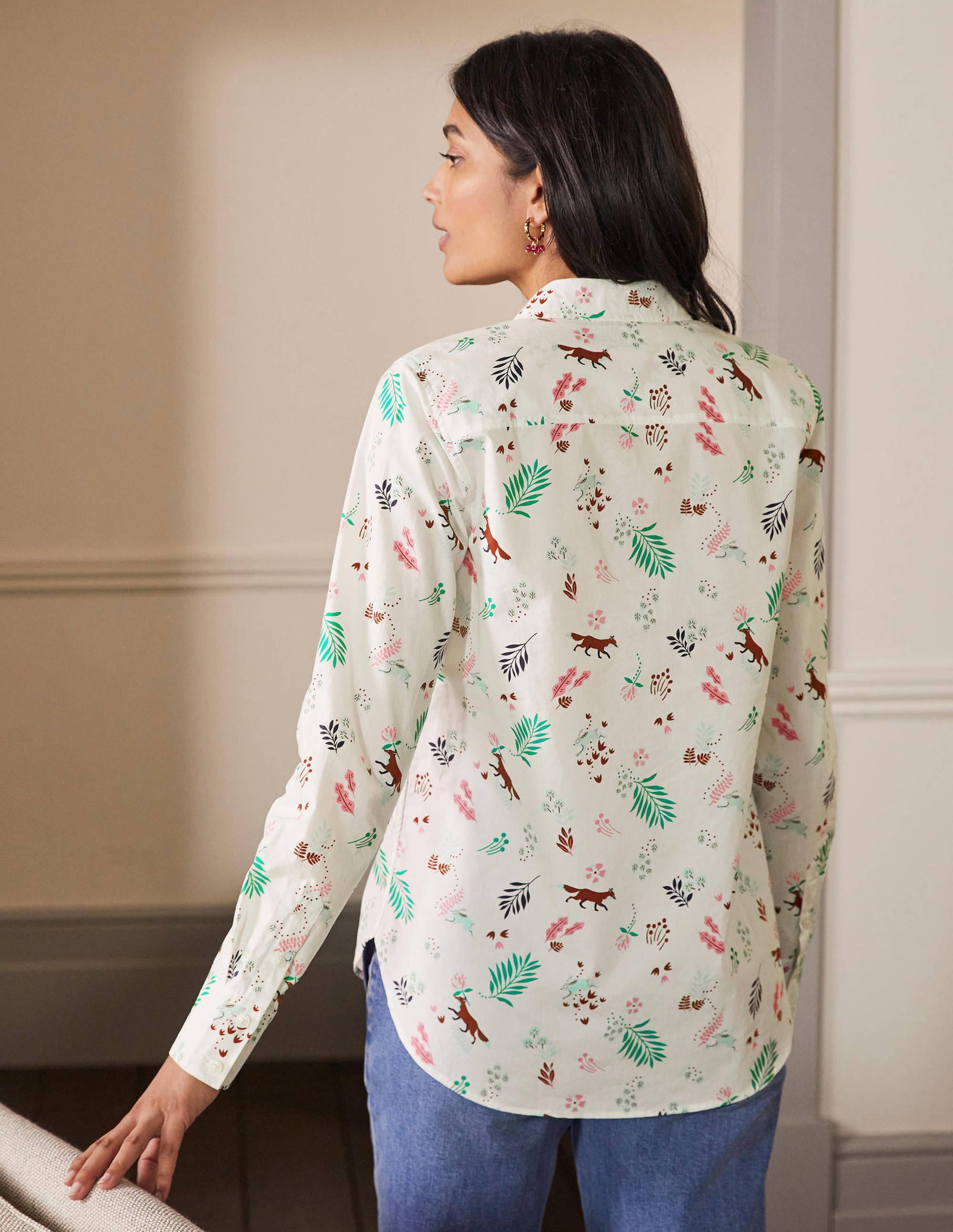 The Cotton Shirt-Ivory, Fox Forest-2