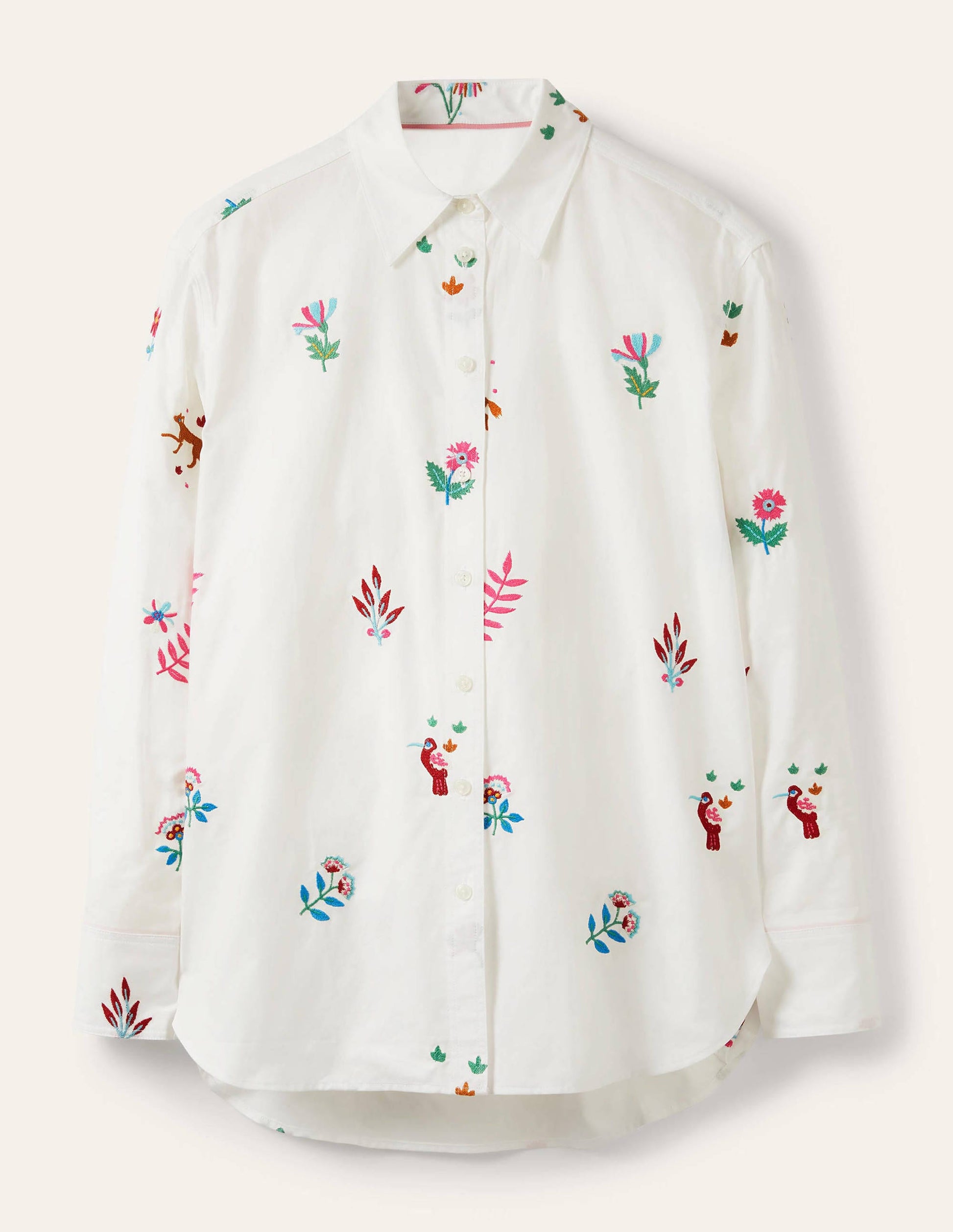 Agnes Oversized Shirt-White Embroidered-6