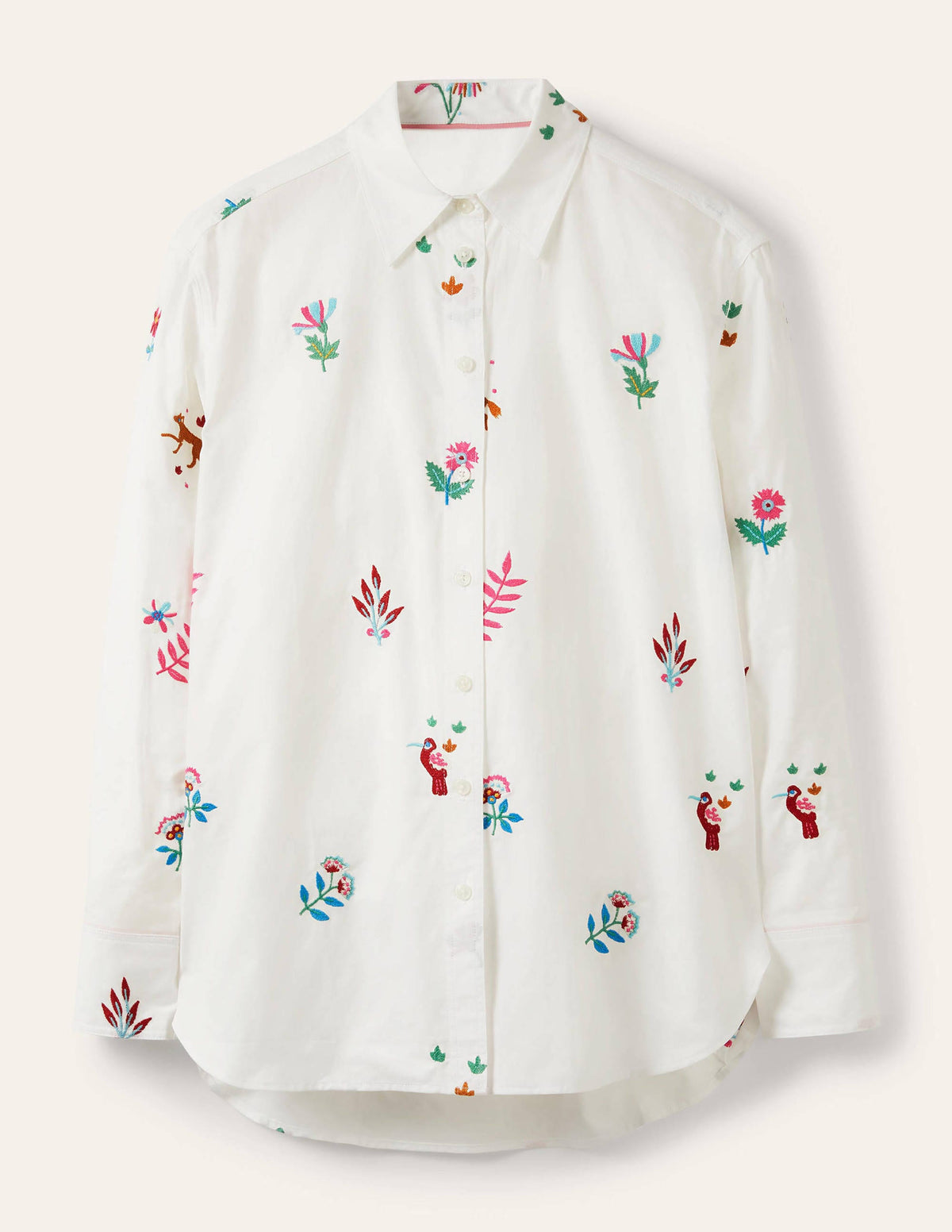 Agnes Oversized Shirt-White Embroidered - Image 6