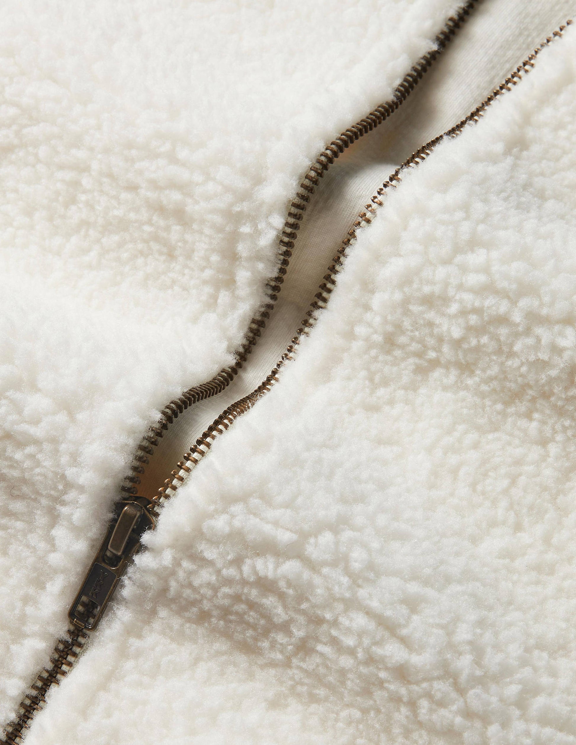 Teddy Zip-Through Jacket-Ivory-7