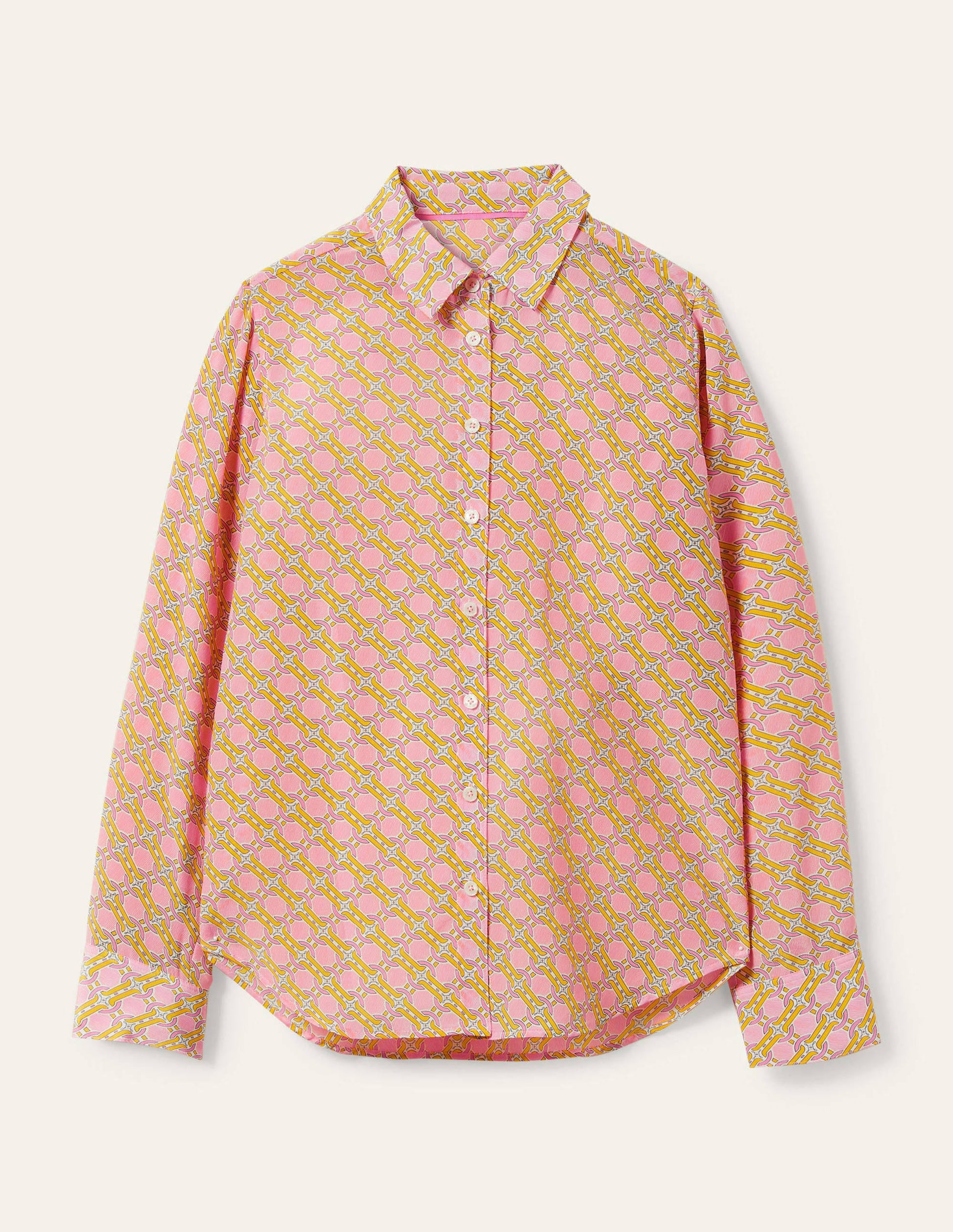 Silk Shirt-Dusk Cloud Pink, Chain Geo-5