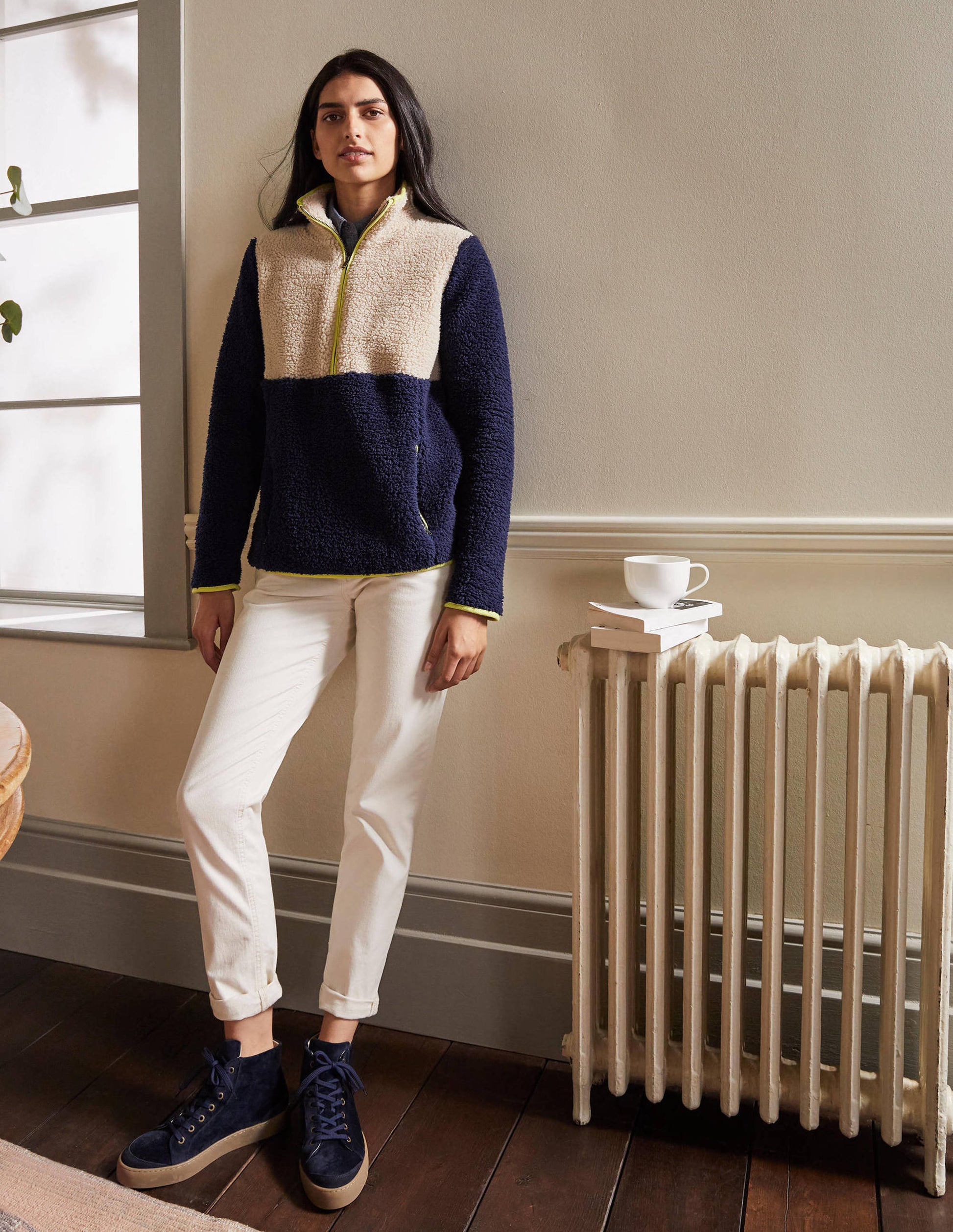 Greta Fleece-Navy / Ecru-3