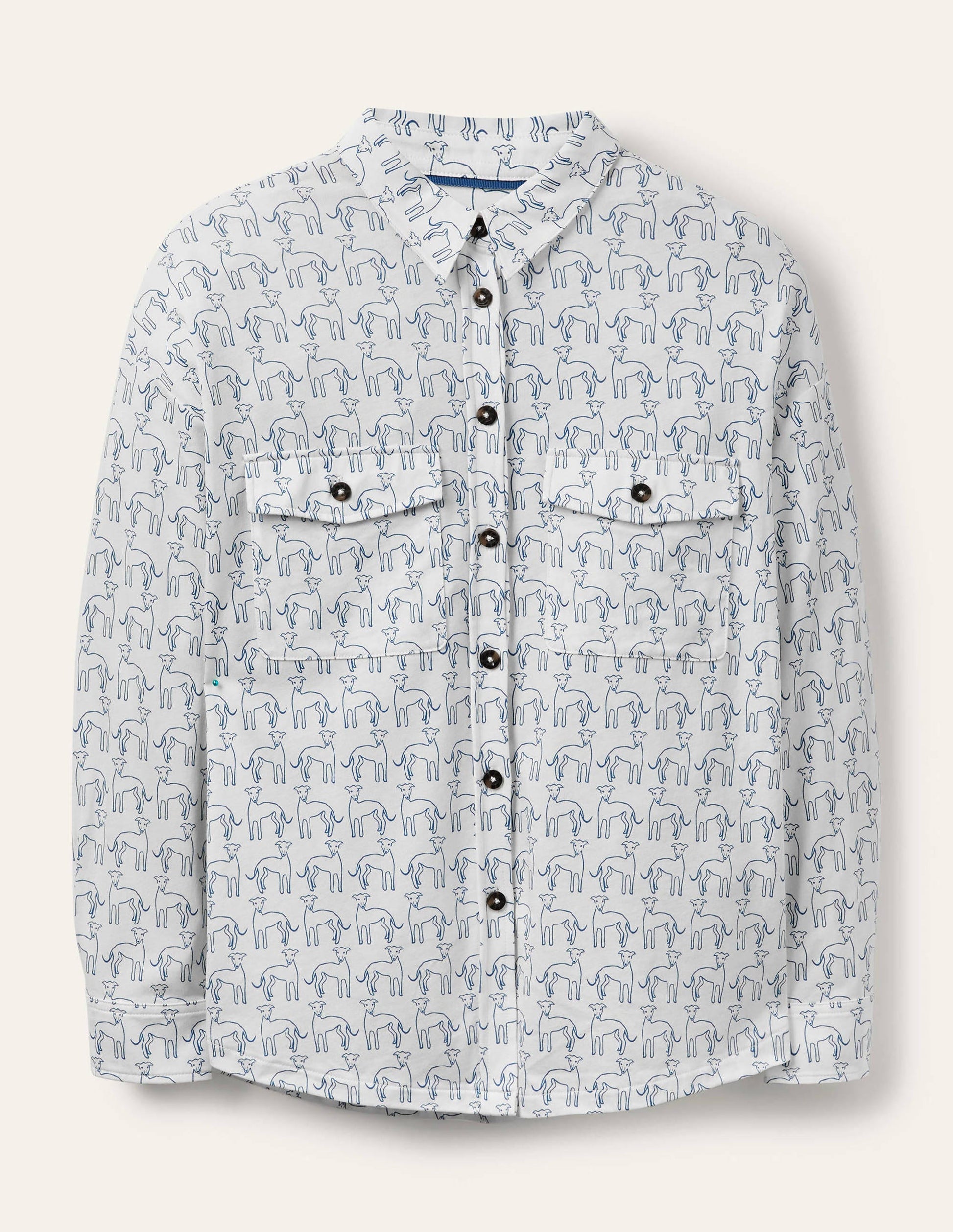 Relaxed Jersey Shirt-Ivory, Greyhounds-6