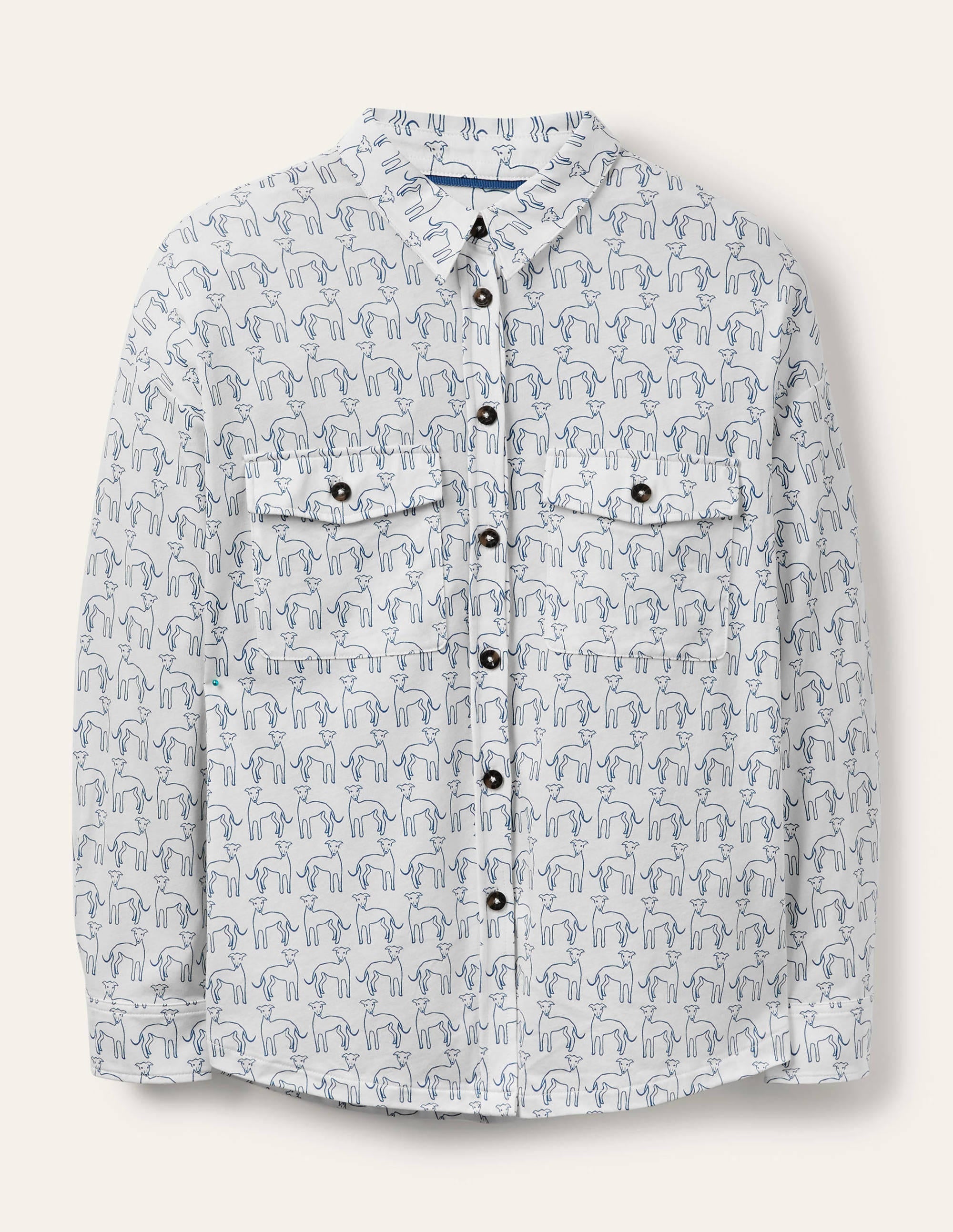 Relaxed Jersey Shirt-Ivory, Greyhounds - Image 6