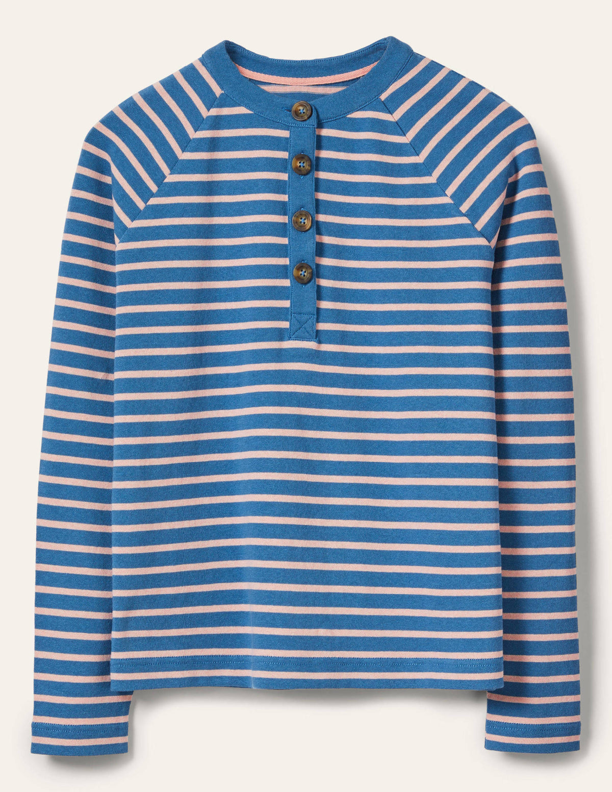 Mariner Henley Top-Blue Ribbon/Milkshake-6