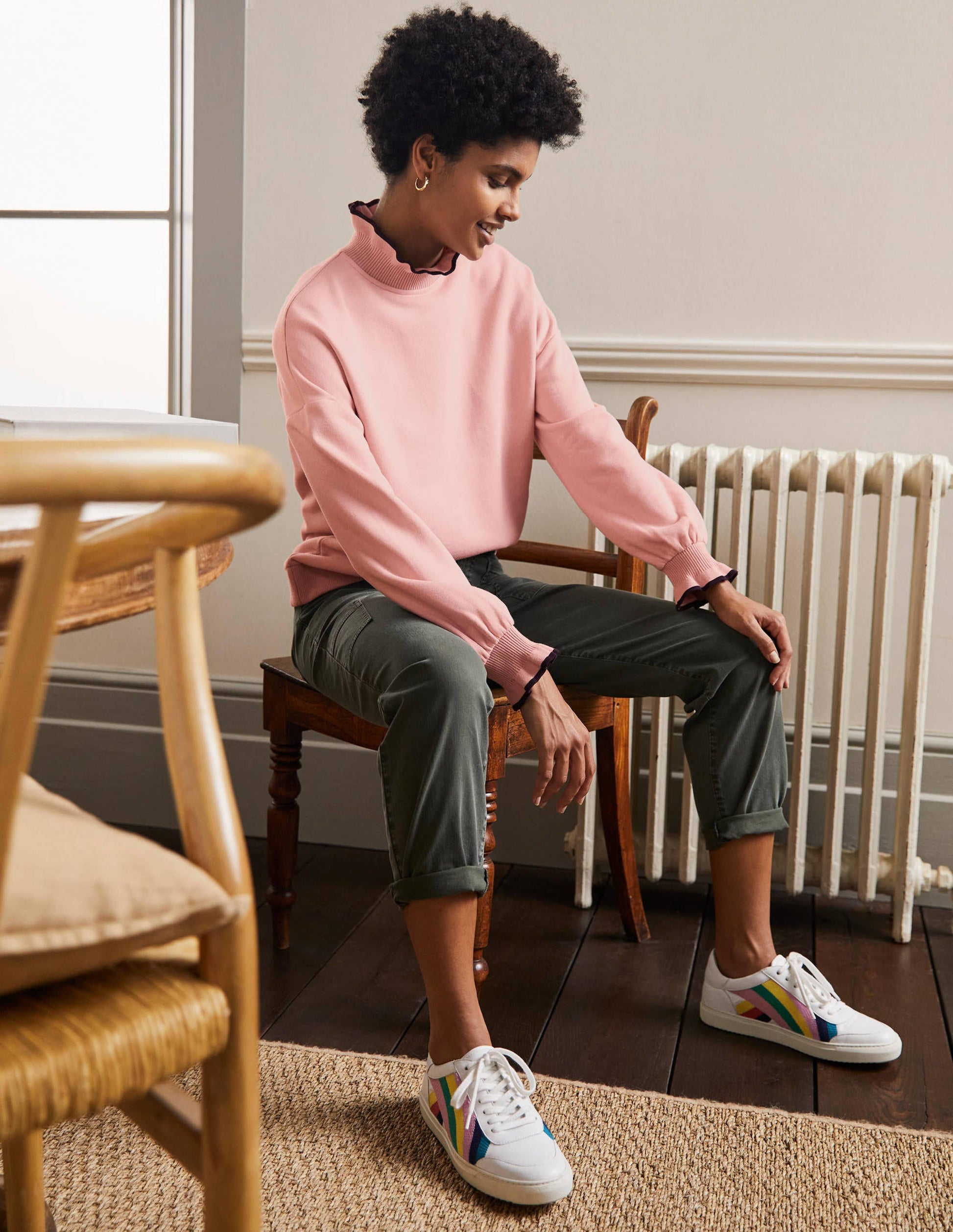 Ruffle Detail Sweatshirt-Milkshake-4