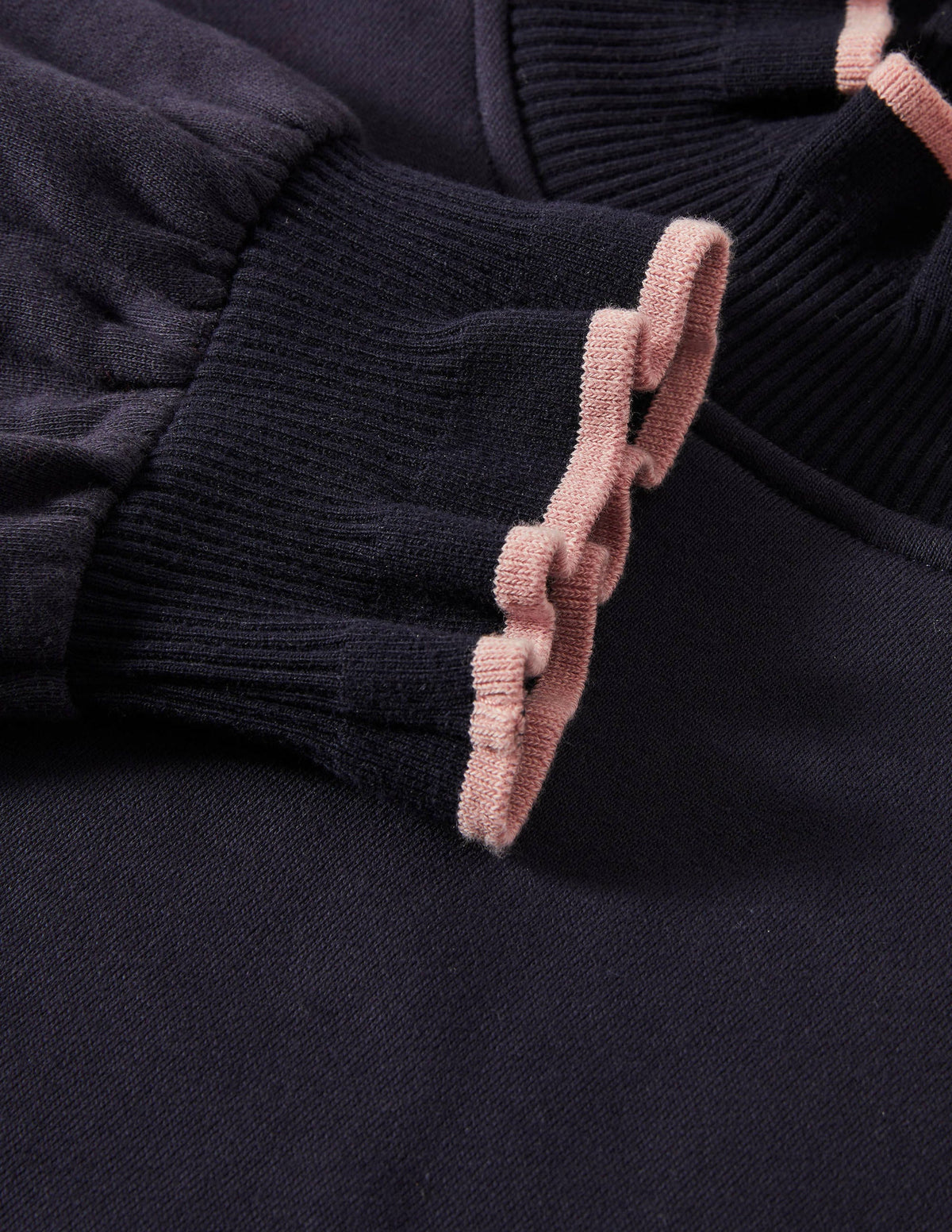 Ruffle Detail Sweatshirt-Navy - Image 5