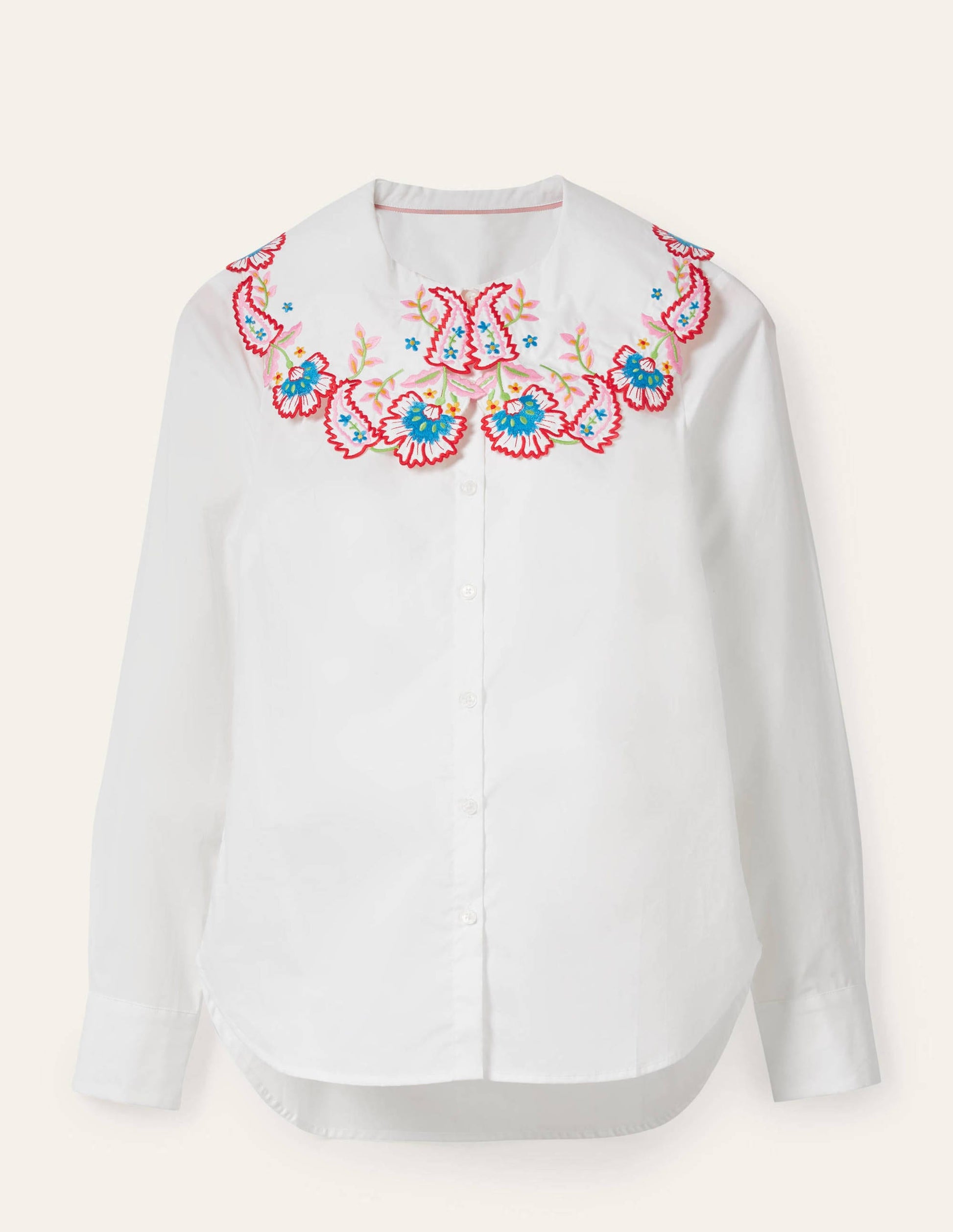 Antonia Embroidered Shirt-White-7