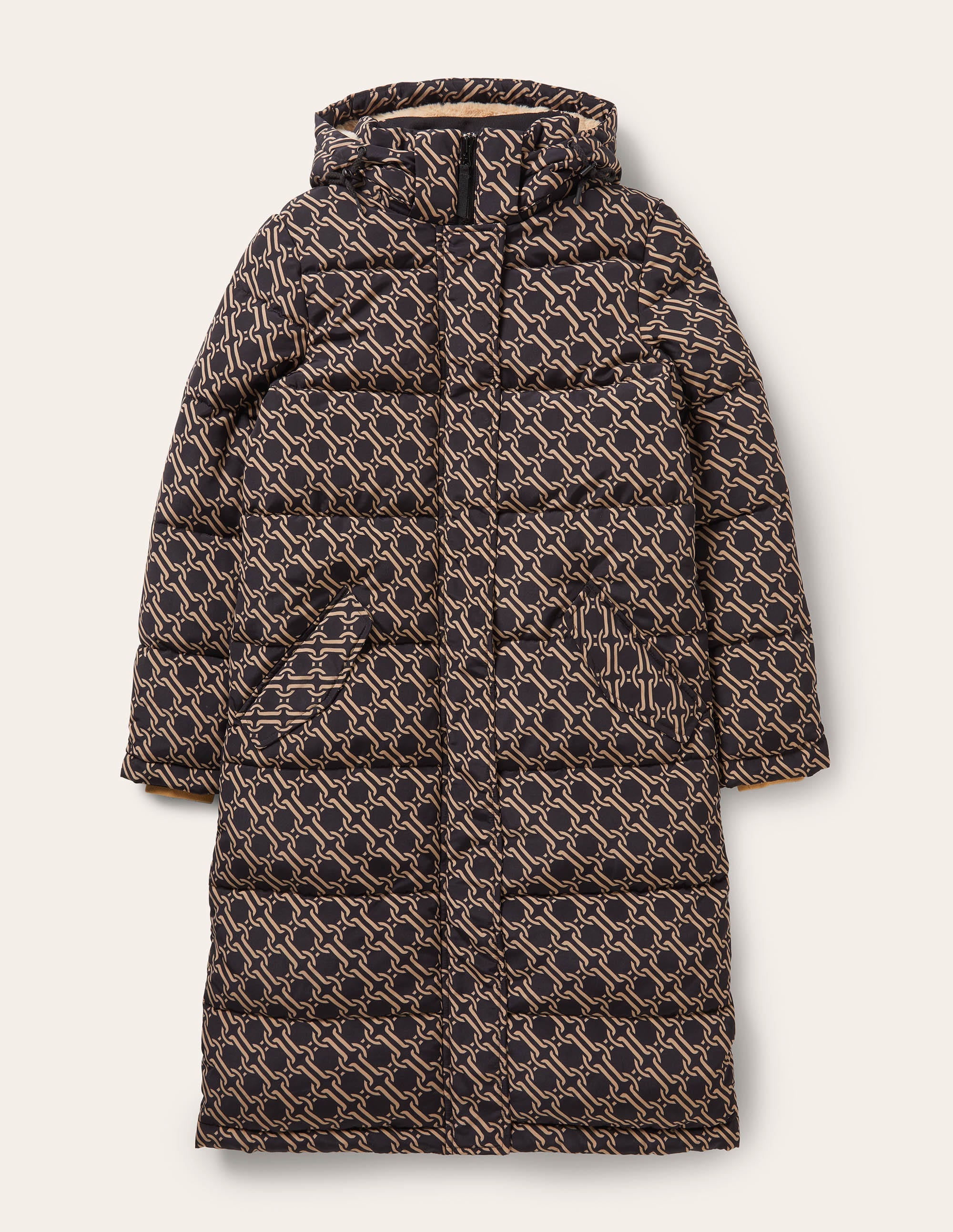 Skye Puffer Coat-Black, Chain Geo Large - Image 6