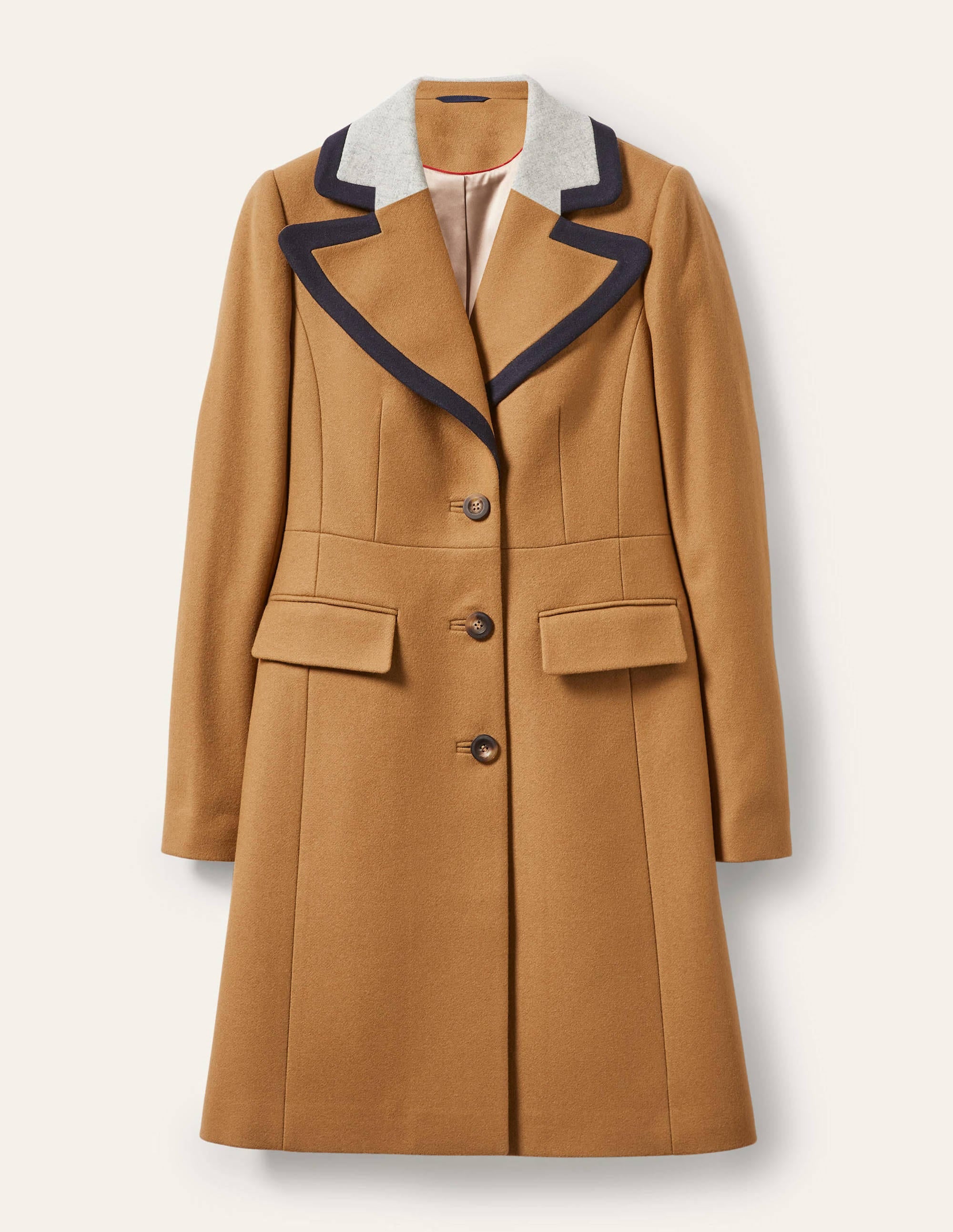 Wool Blend Tailored Coat-Ground Ginger - Image 7
