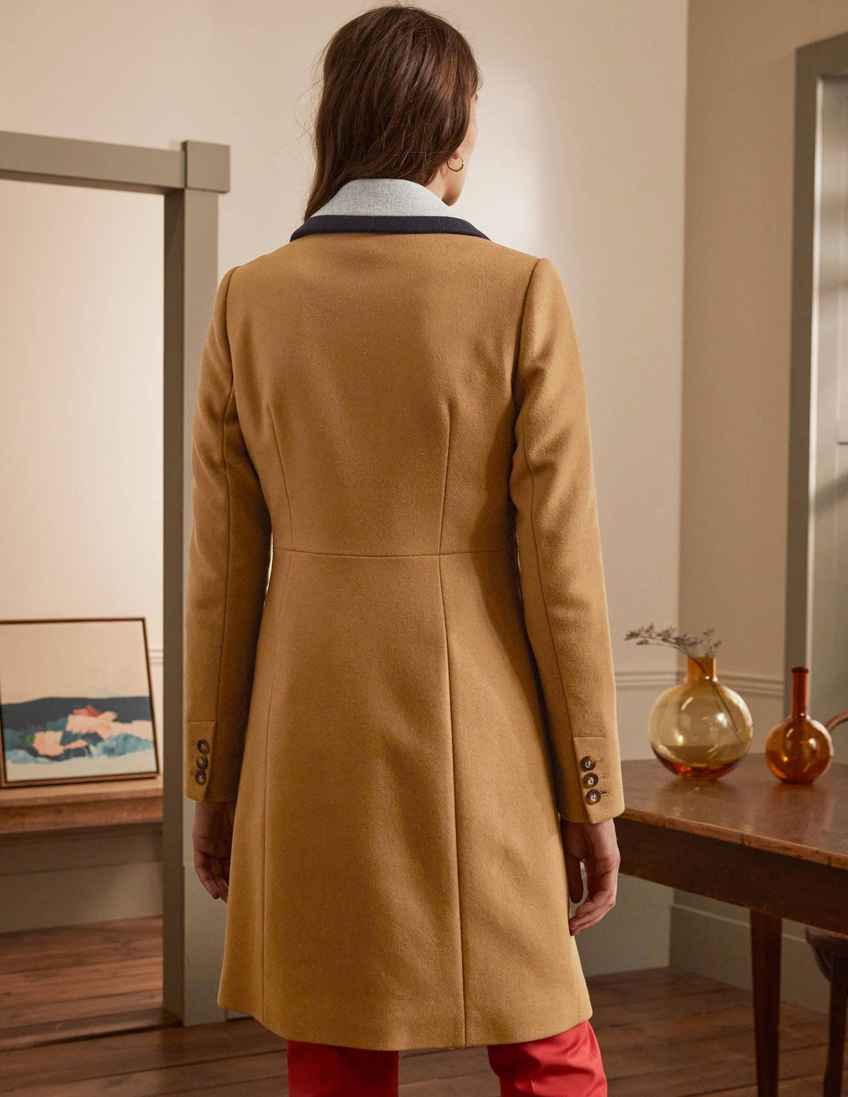 Wool Blend Tailored Coat-Ground Ginger - Image 2