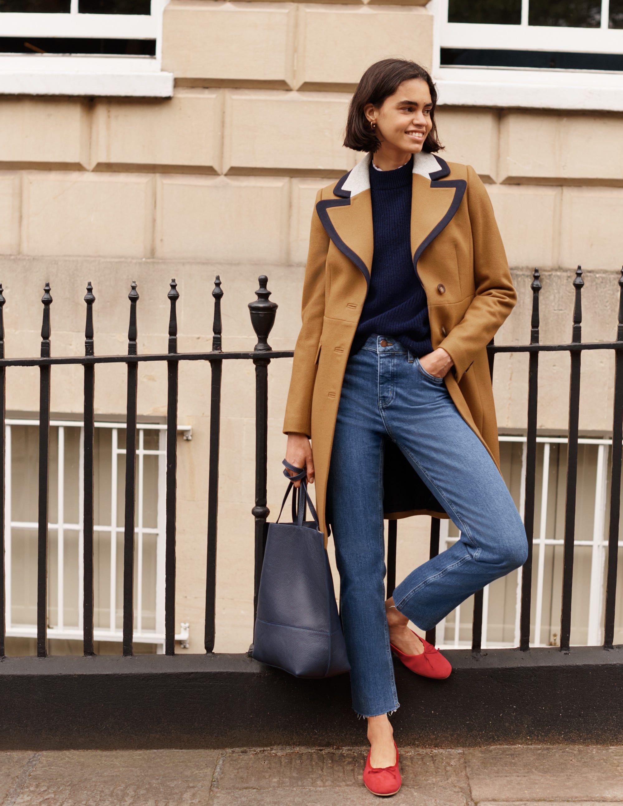 Wool Blend Tailored Coat-Ground Ginger - Image 5