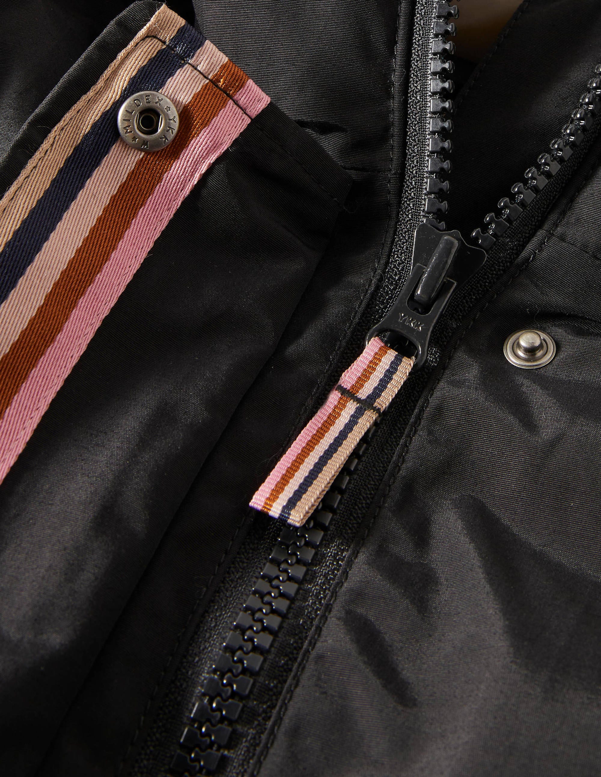 Orkney Padded Parka Coat-Black - Image 5
