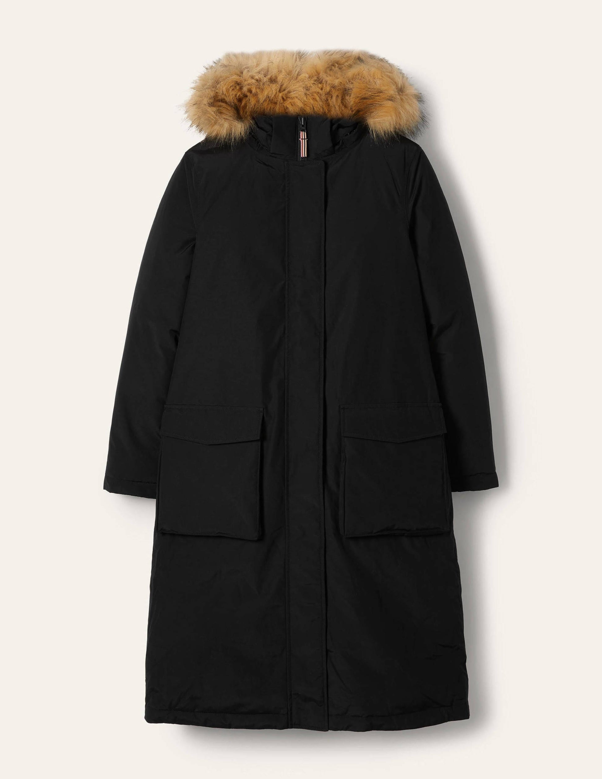 Orkney Padded Parka Coat-Black-6