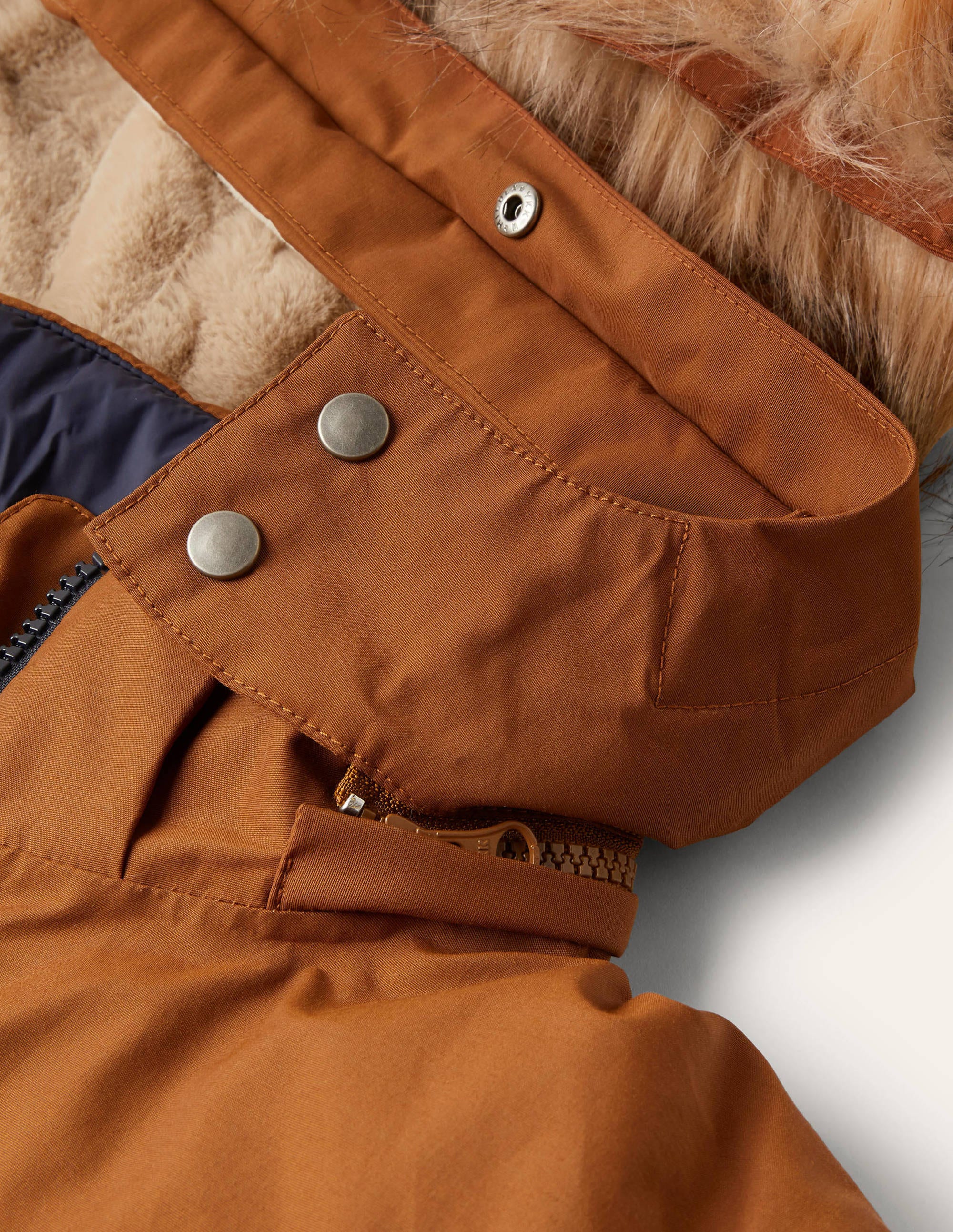 Orkney Padded Parka Coat-Ginger - Image 7