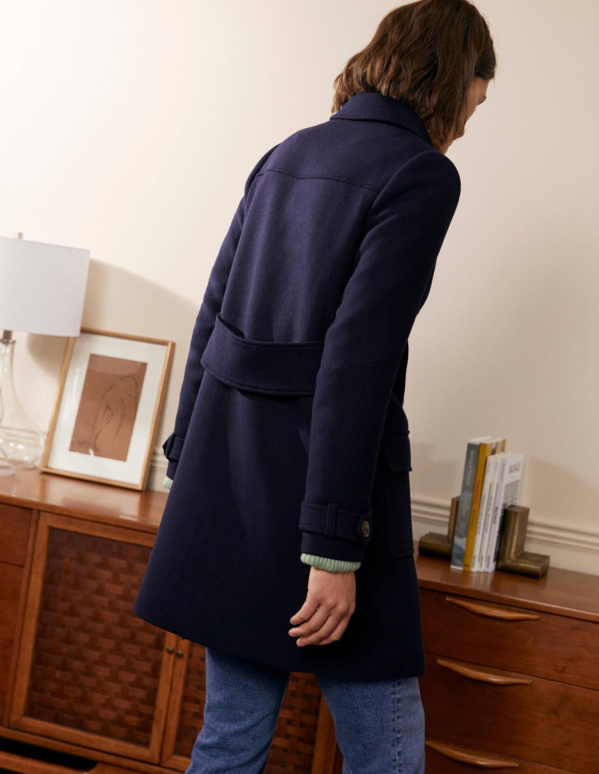 Durham Wool Blend Coat-Navy - Image 2