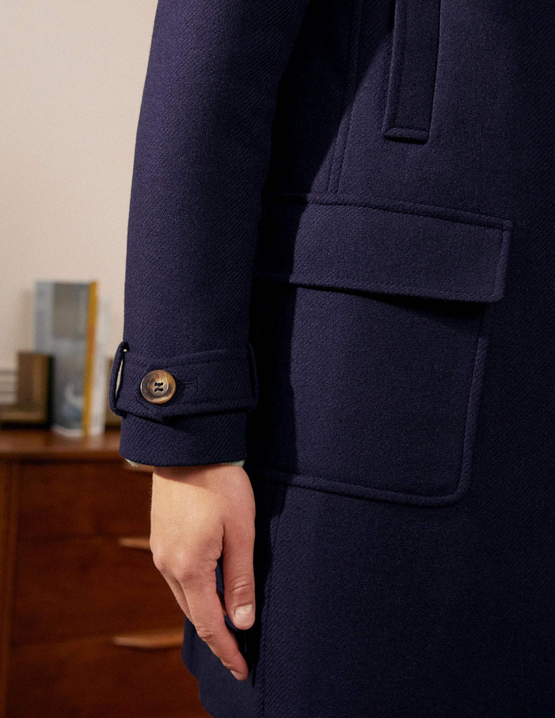 Durham Wool Blend Coat-Navy-3
