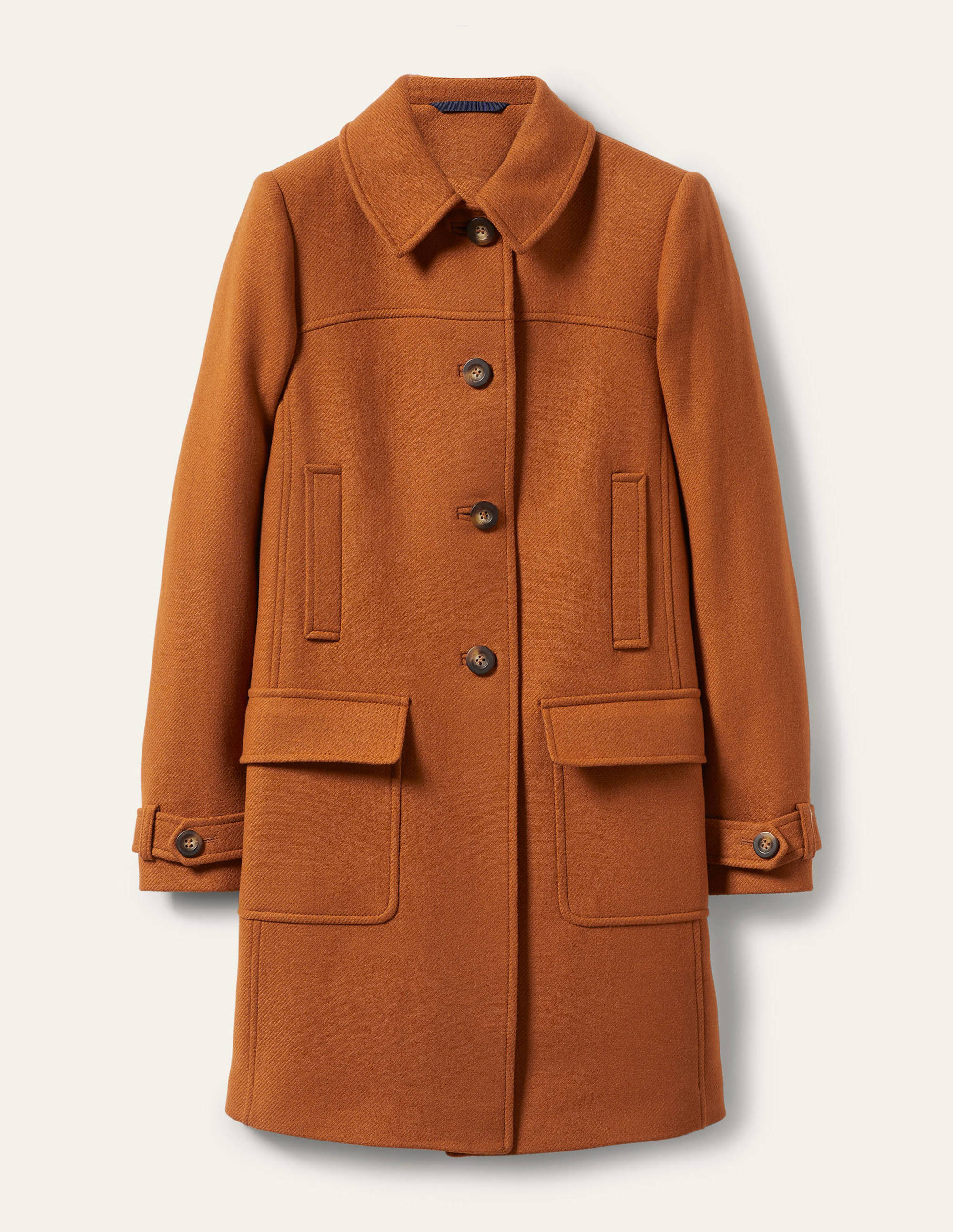 Durham Wool Blend Coat-Ochre - Image 5