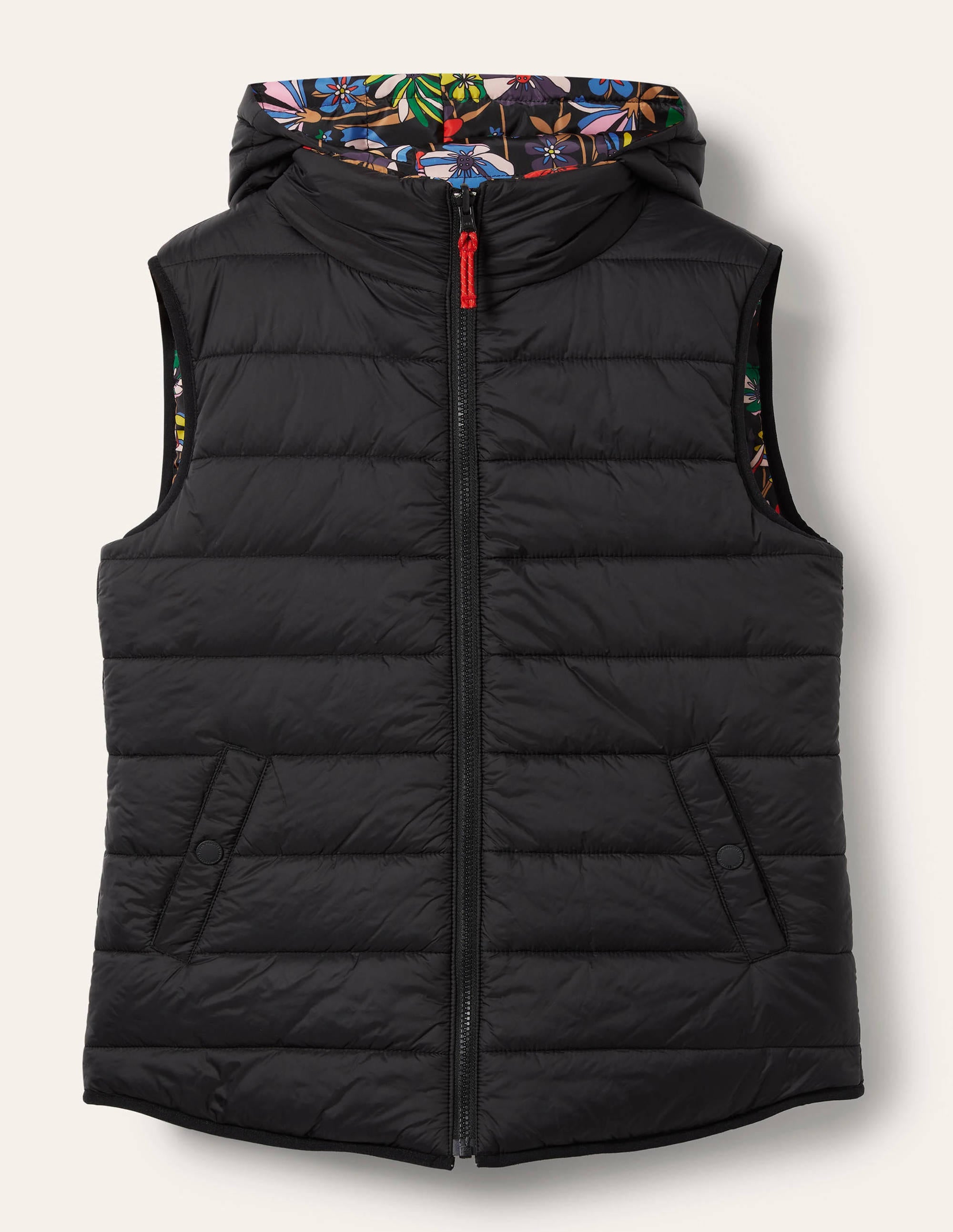 Reversible Lightweight Gilet-Black, Wild Dandelion - Image 9